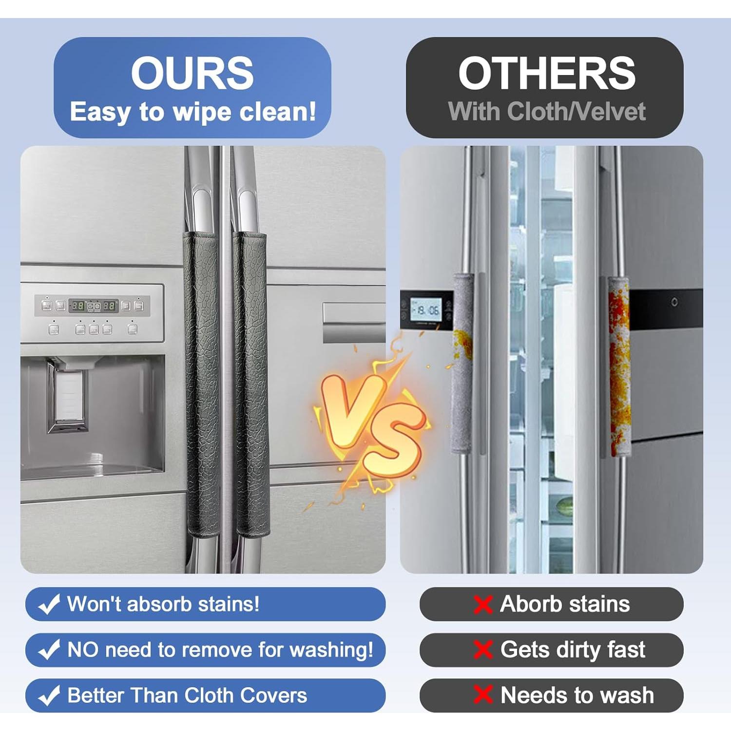 Cubiertas de Manijas de Refrigerador OUGAR8 - Impermeables, 2 Piezas