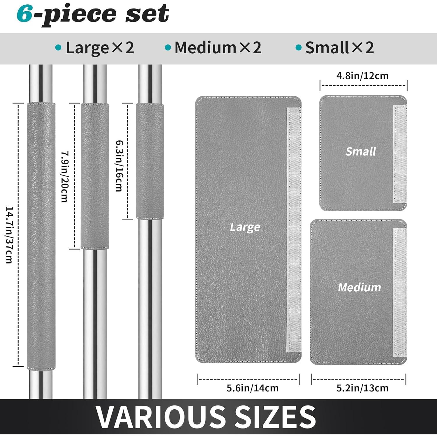Cubiertas de Manijas de Refrigerador Hypermotion 6-Pack Gris