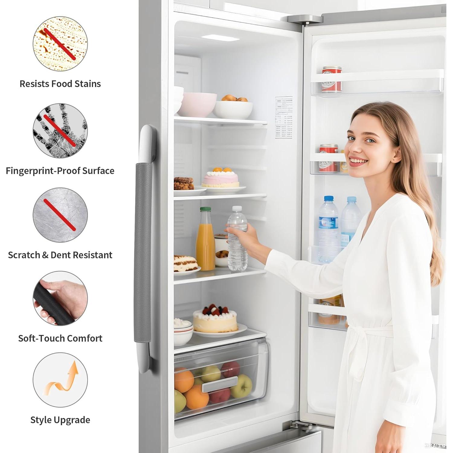 Cubiertas de Manijas de Refrigerador Hypermotion 6-Pack Gris