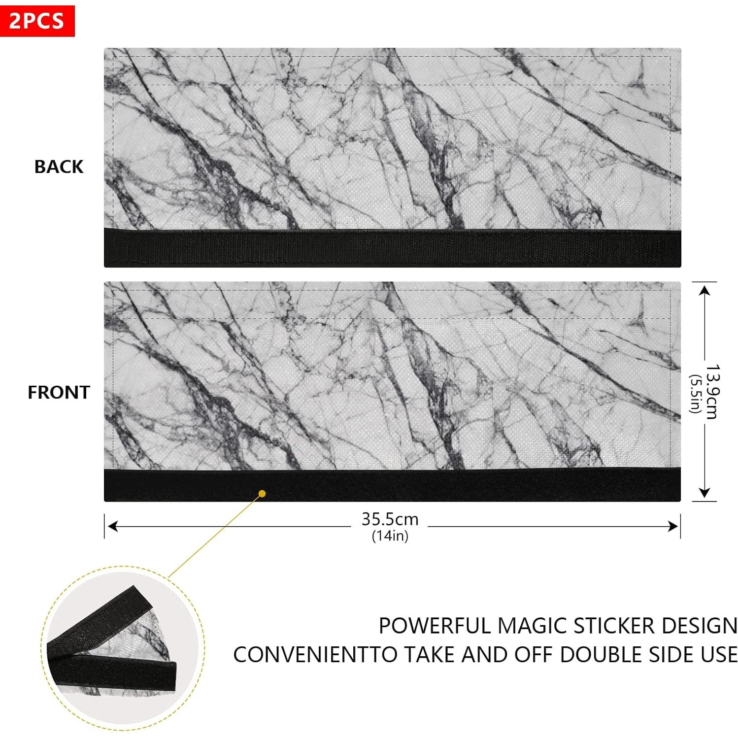 Conjunto de 2 fundas para manijas de refrigerador AUUXVA mármol