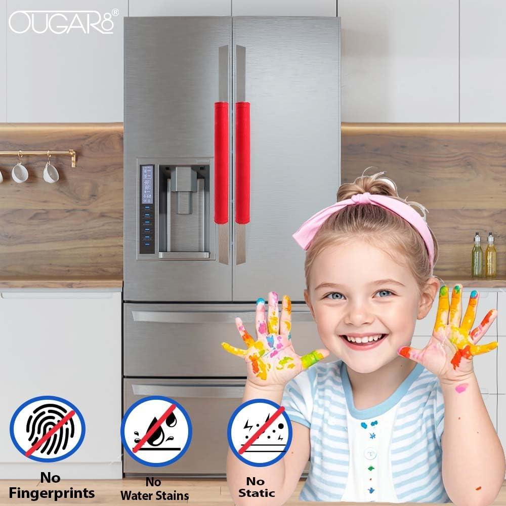 Cubiertas para Manijas de Refrigerador OUGAR8 - Impermeables, 2 Piezas 40x10 cm