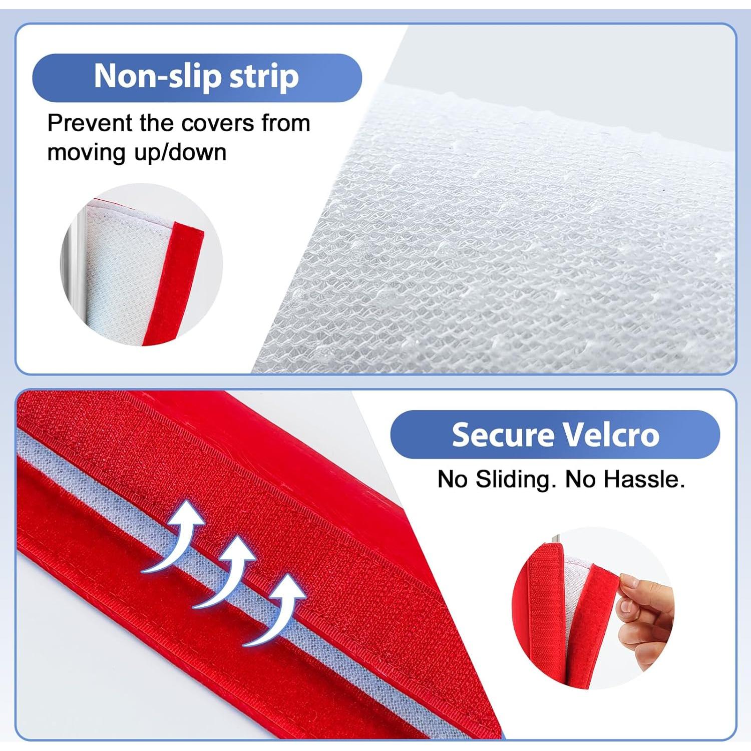 Cubiertas para Manijas de Refrigerador OUGAR8 - Impermeables, 2 Piezas 40x10 cm