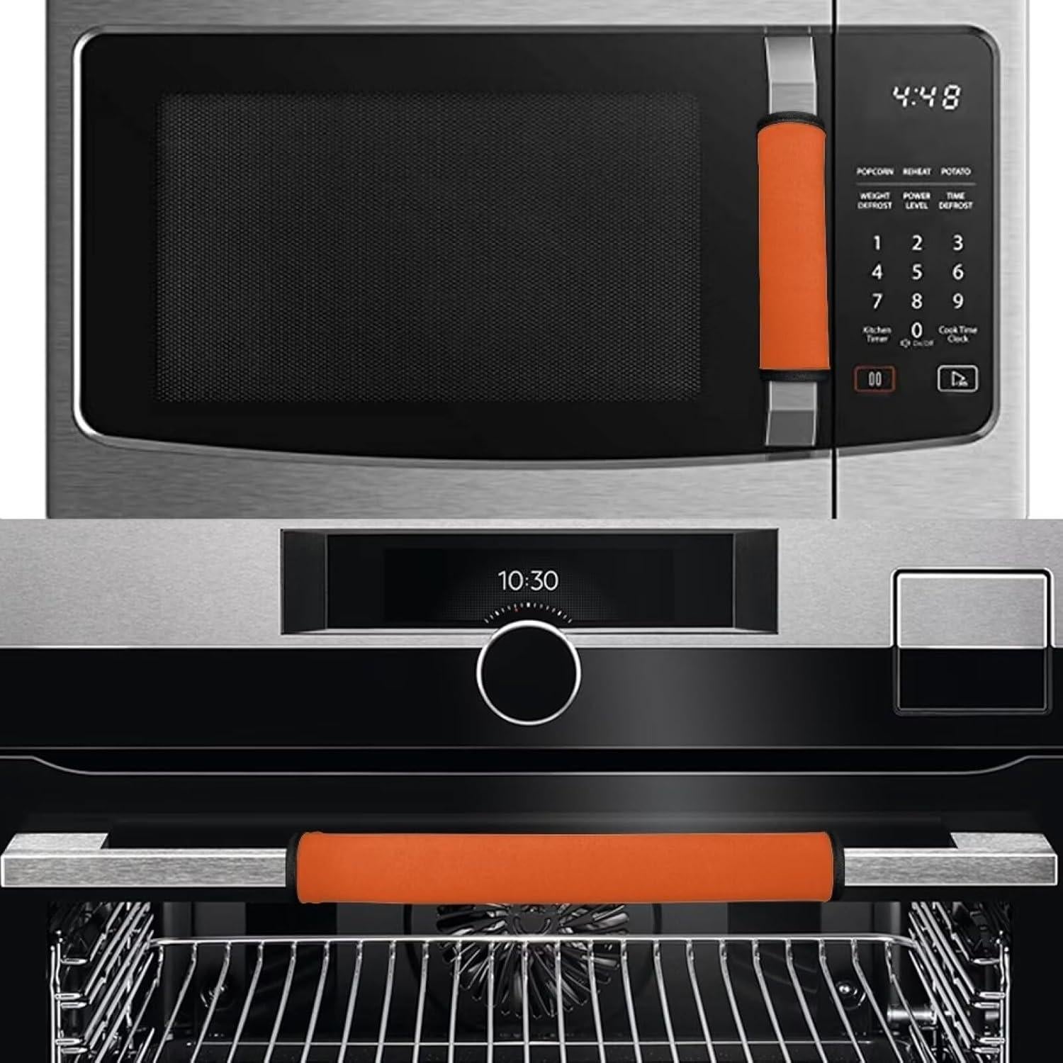 Cubiertas de Manijas de Refrigerador WXYUN Naranja Juego de 4