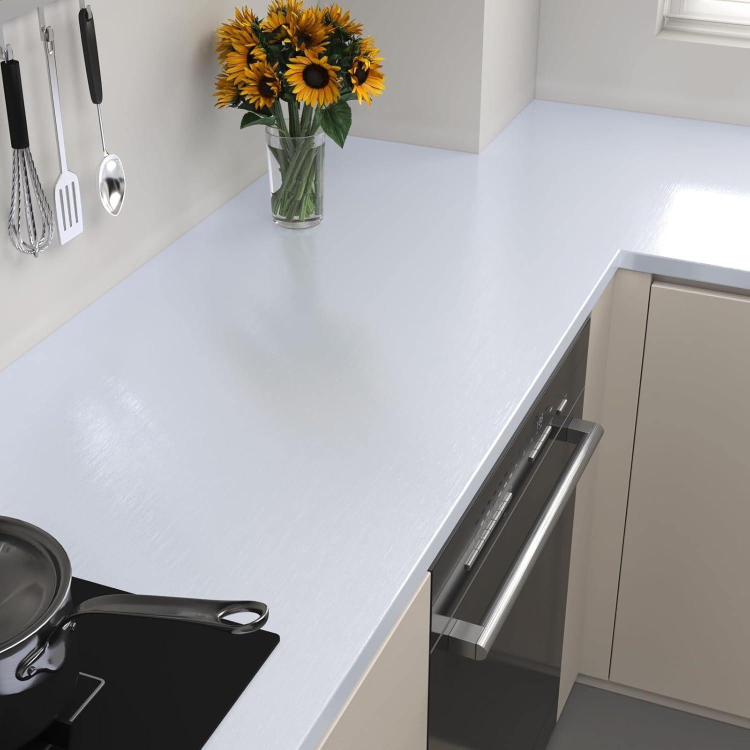 Papel Contacto VaryPaper Metálico Blanco 15.7x78.7 Pulgadas