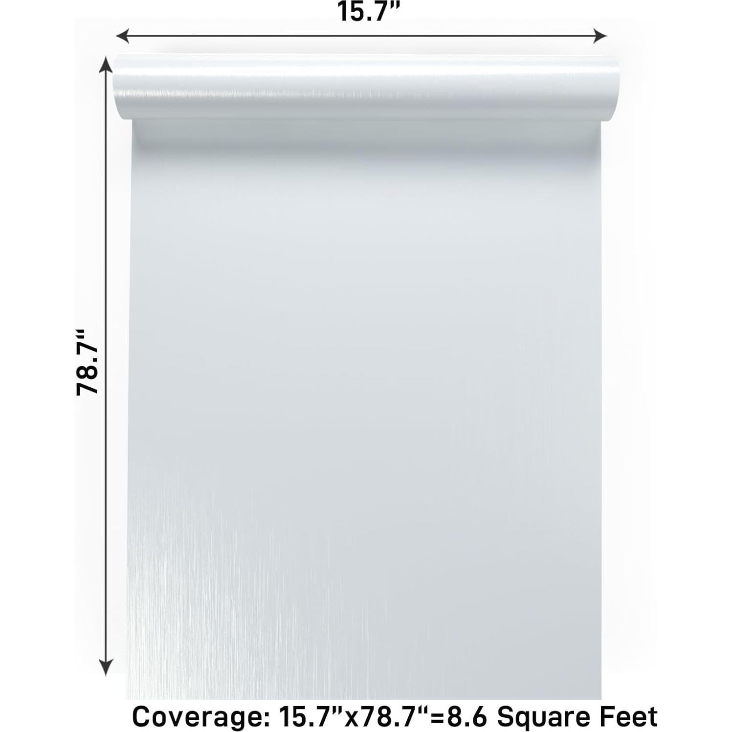 Papel Contacto VaryPaper Metálico Blanco 15.7x78.7 Pulgadas