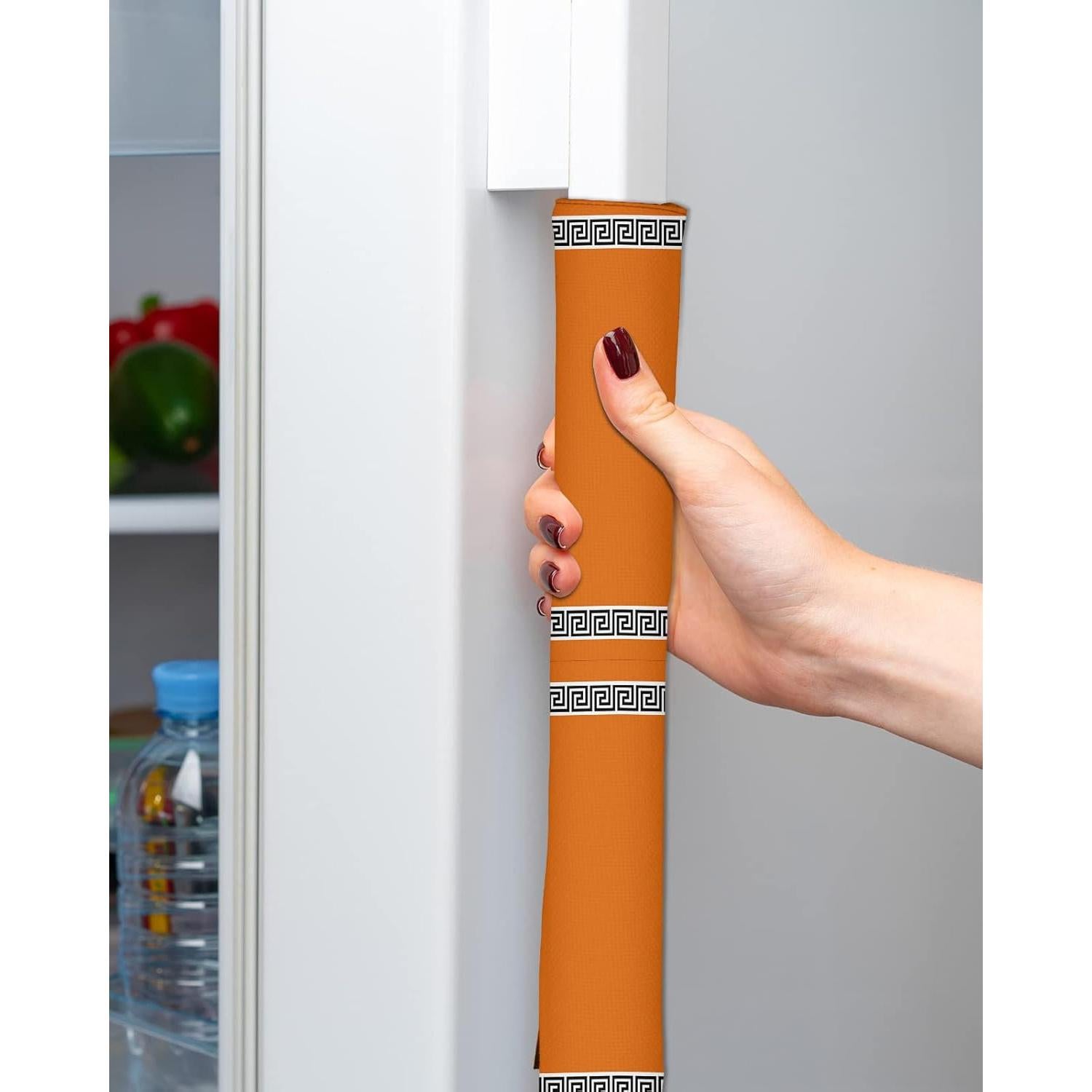 Cubiertas de Manijas de Refrigerador LBCASA Juego de 2 Naranja