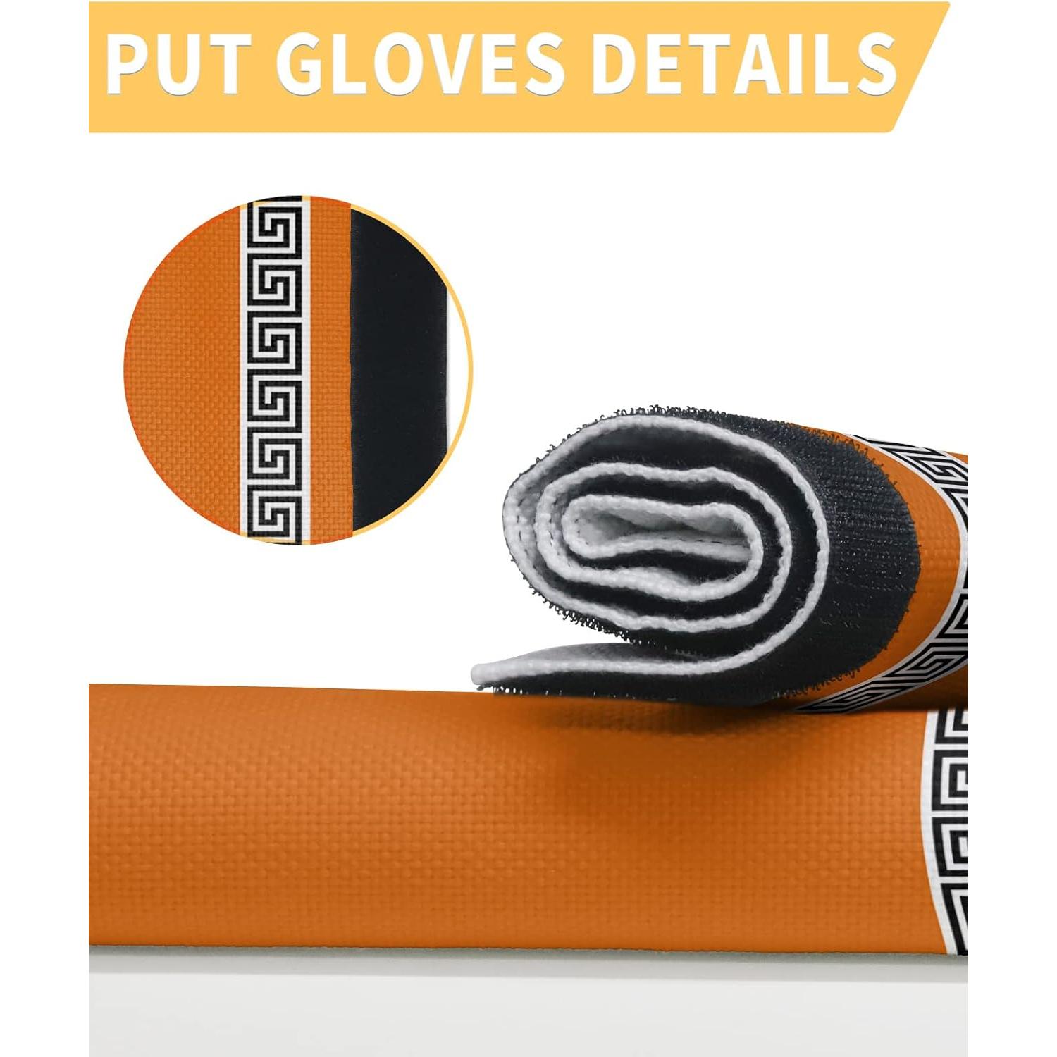 Cubiertas de Manijas de Refrigerador LBCASA Juego de 2 Naranja