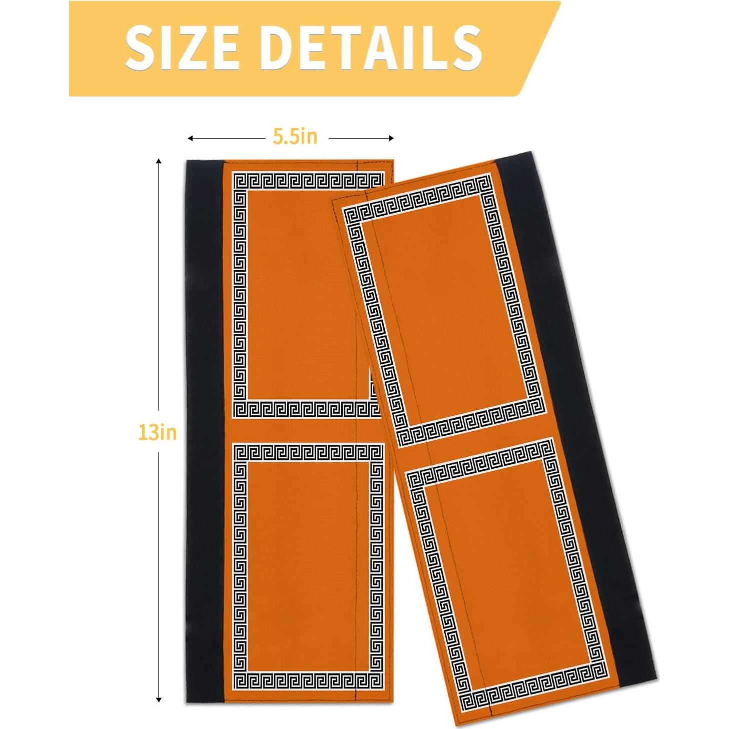 Cubiertas de Manijas de Refrigerador LBCASA Juego de 2 Naranja