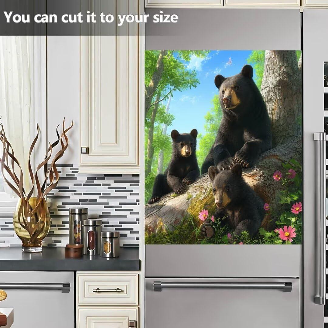 Cubierta Magnética para Lavavajillas MLGB Osos Negros 58.5x66 cm