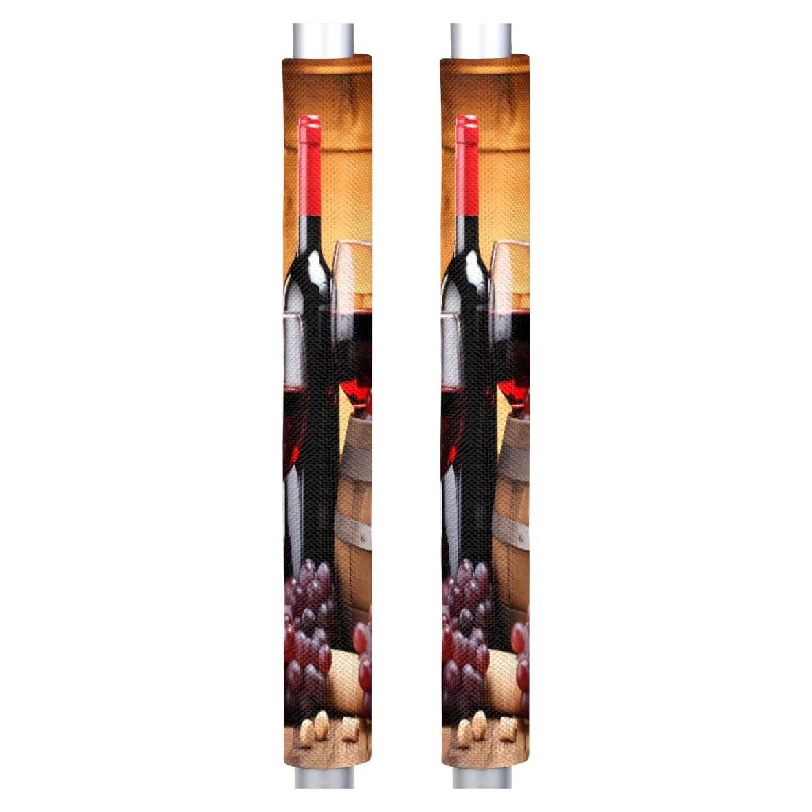 Cubiertas de Mango de Refrigerador DXTKWL 2 Piezas Vino Tinto