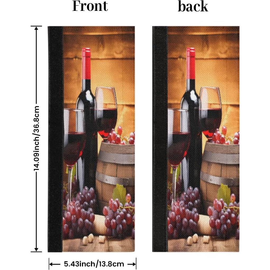 Cubiertas de Mango de Refrigerador DXTKWL 2 Piezas Vino Tinto