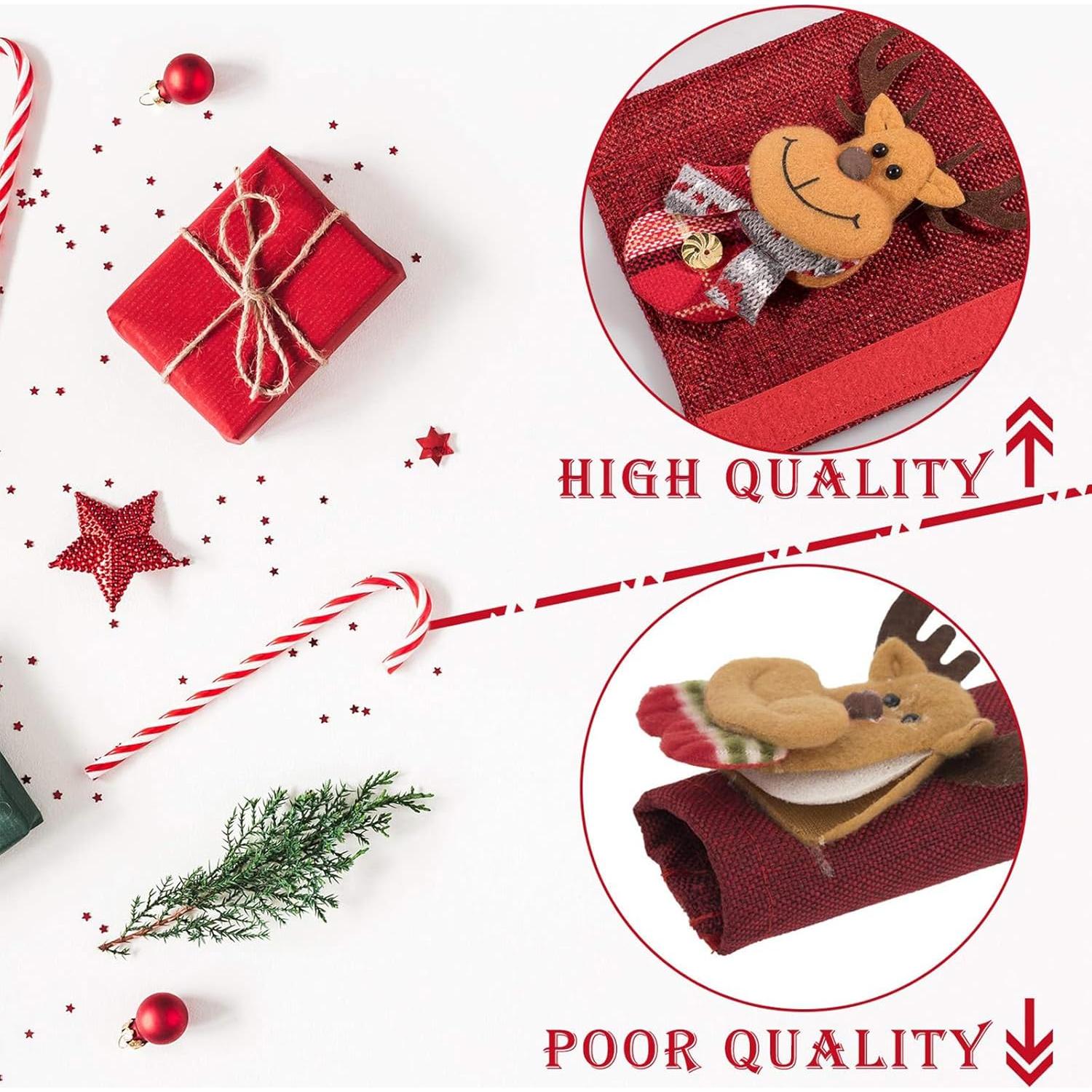 Cubiertas de Manijas de Refrigerador Navidad Whaline 4 Pzas