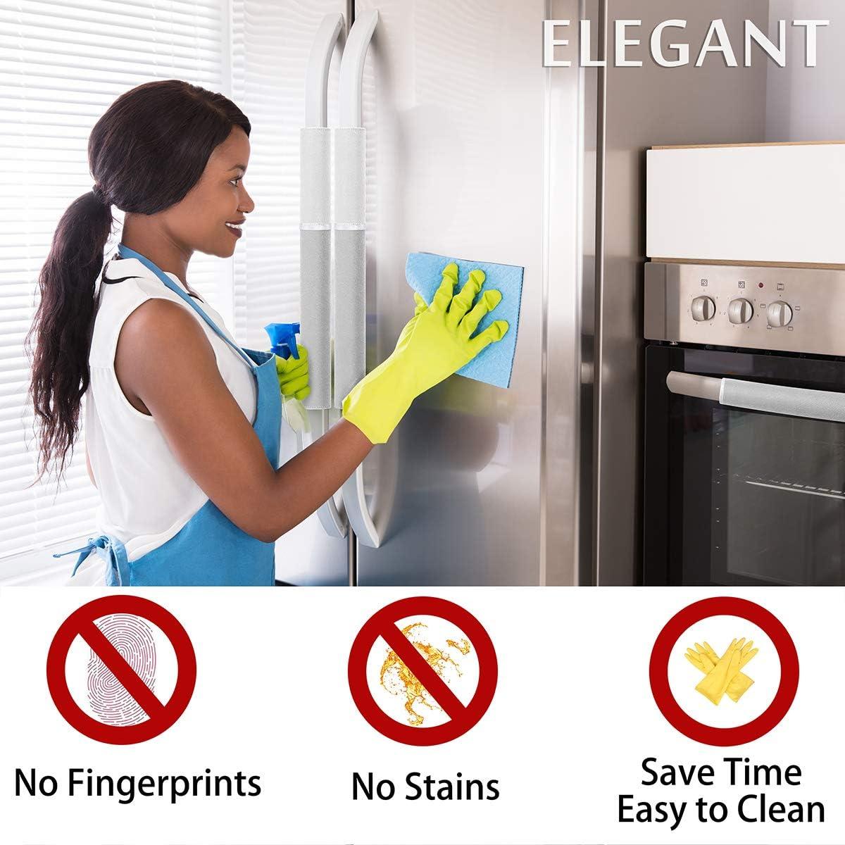 Cubiertas de Manijas de Refrigerador Miracle.M, Juego de 4, Gris