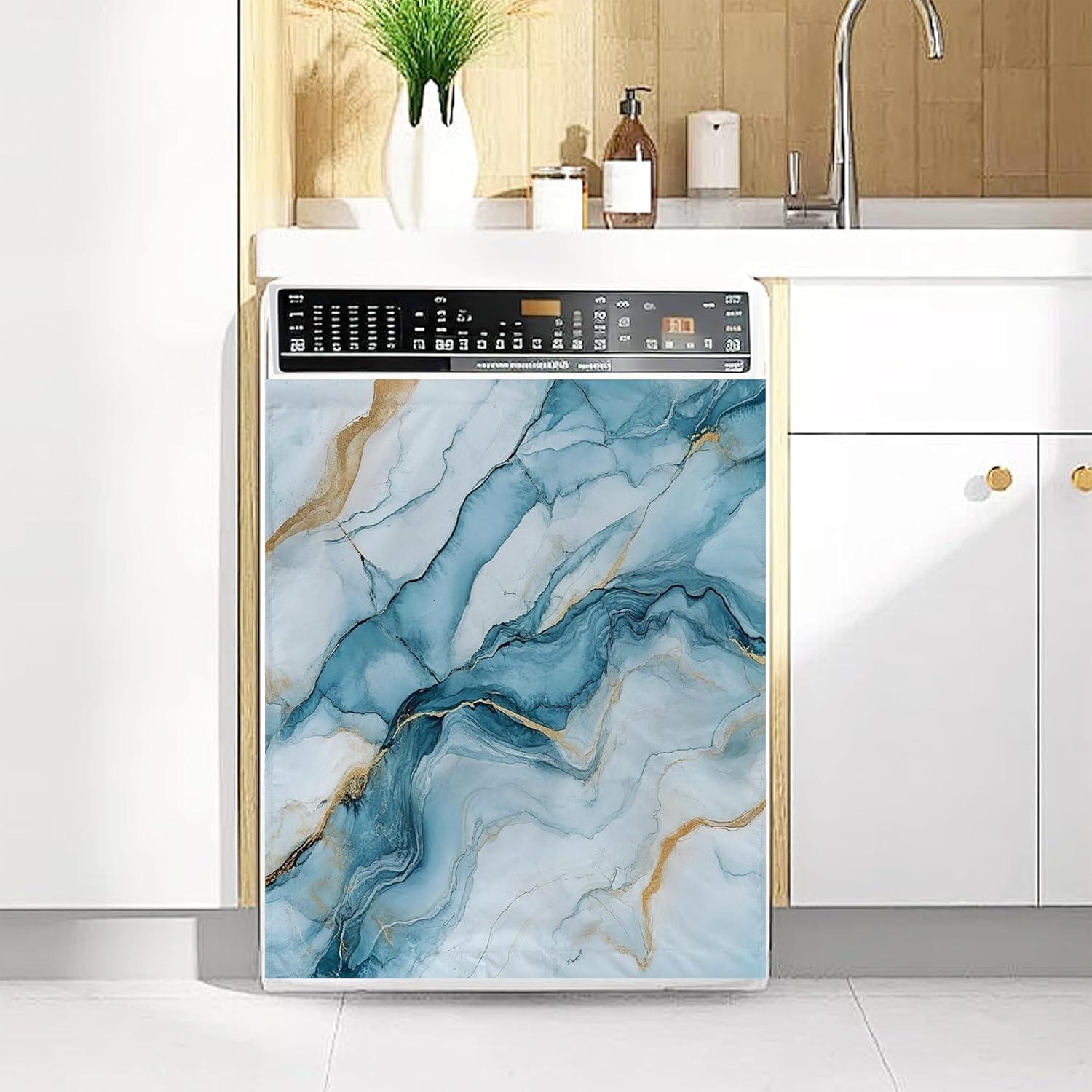 Cubierta Magnética WATMEBIS para Lavavajillas 58.4x66 cm Mármol Azul Dorado