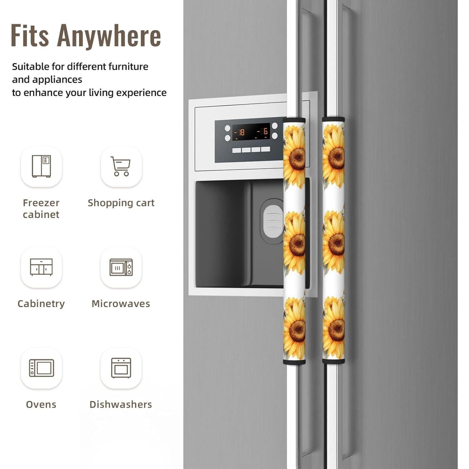 Cubiertas de Mango de Refrigerador Edafol 2 Pcs Antideslizantes