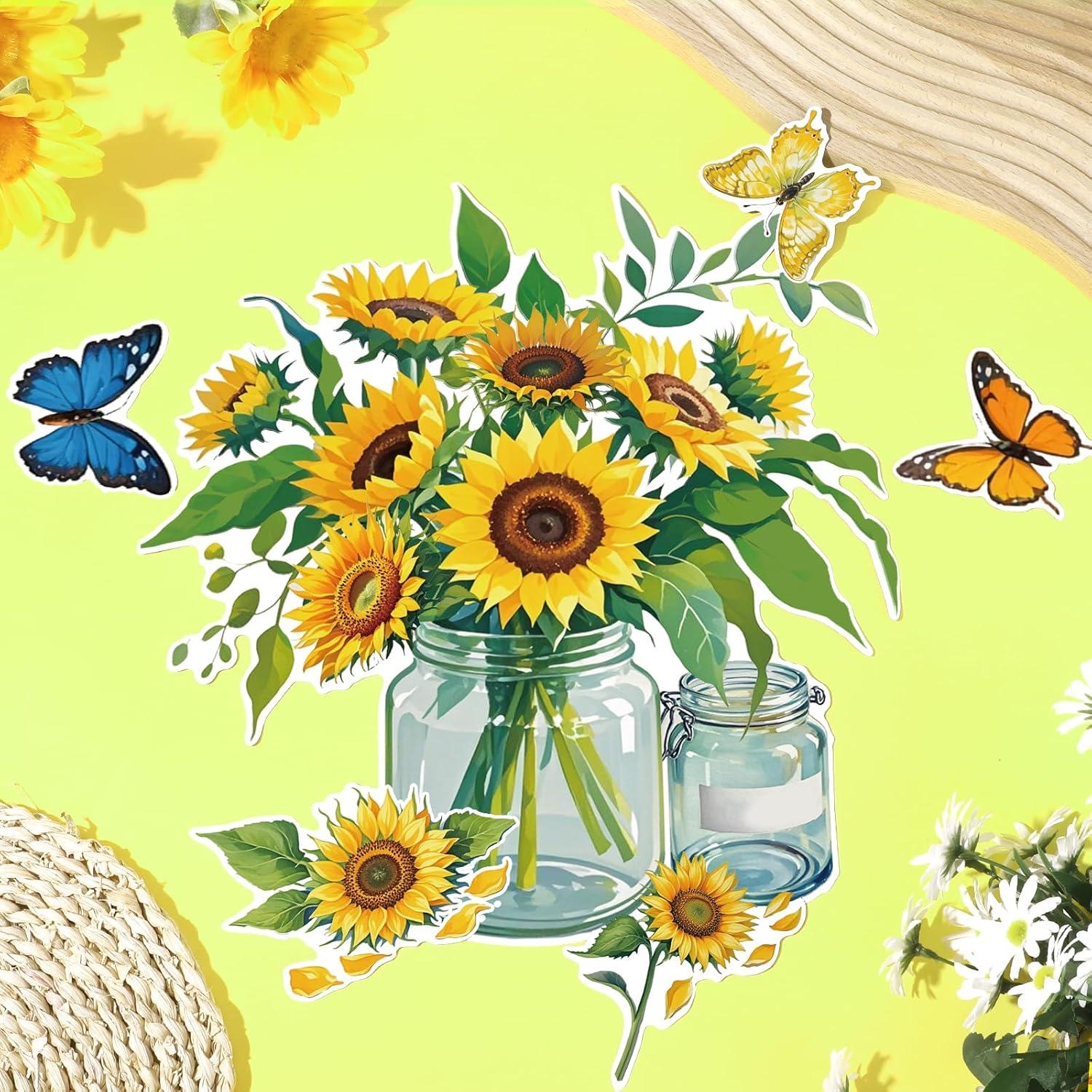 6 Piezas Cubiertas Magnéticas para Lavavajillas Yomaiha Girasol