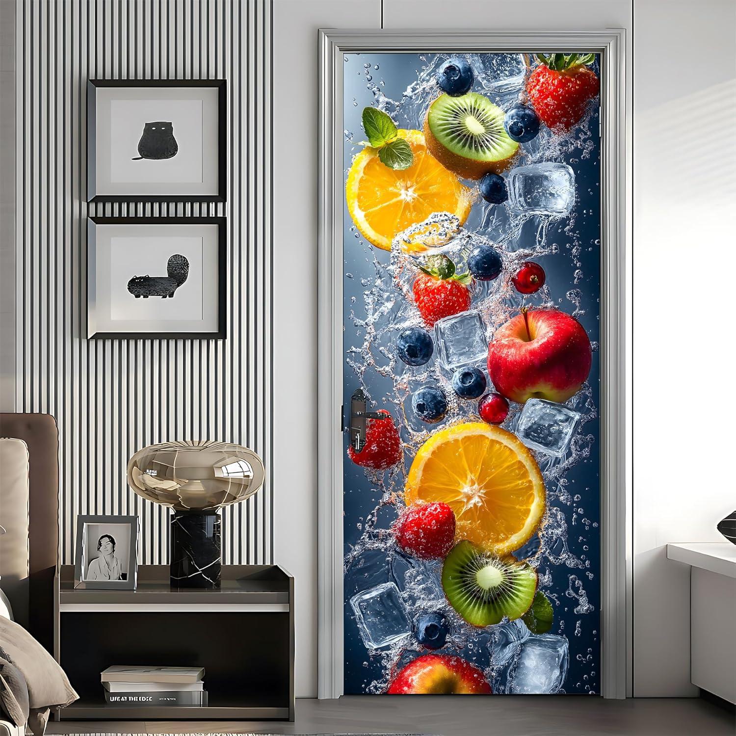 Juego de Calcomanías de Vinilo AOHMPT para Refrigerador 81.8x199.4 cm