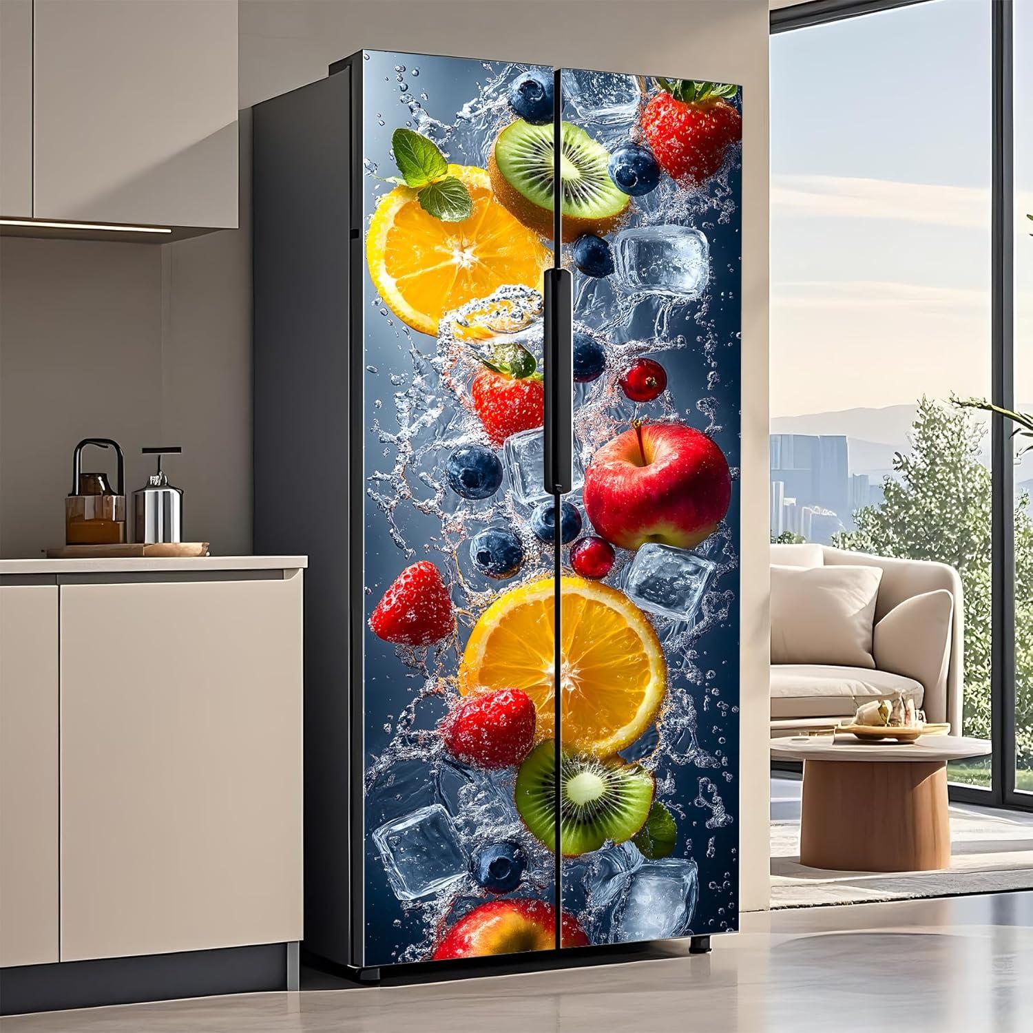 Juego de Calcomanías de Vinilo AOHMPT para Refrigerador 81.8x199.4 cm