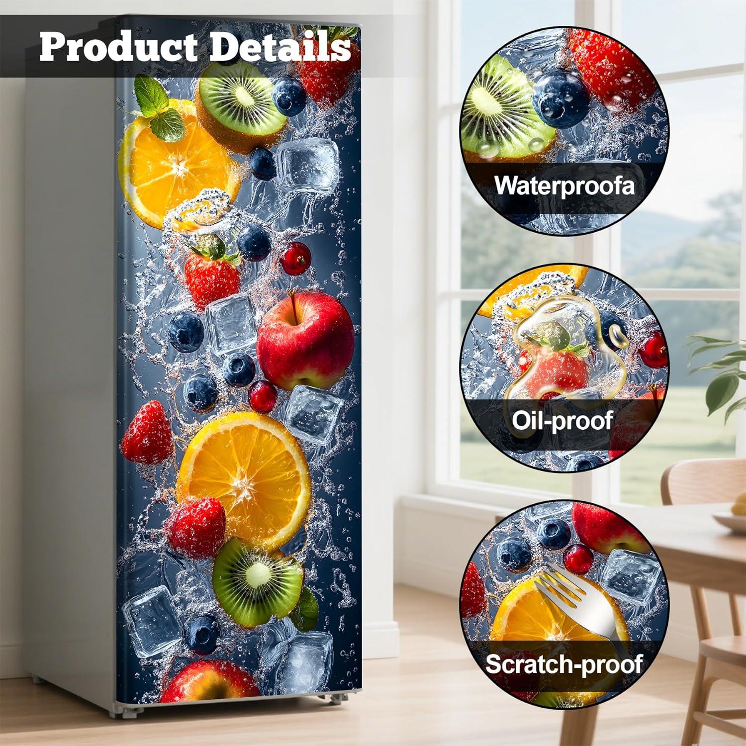 Juego de Calcomanías de Vinilo AOHMPT para Refrigerador 81.8x199.4 cm