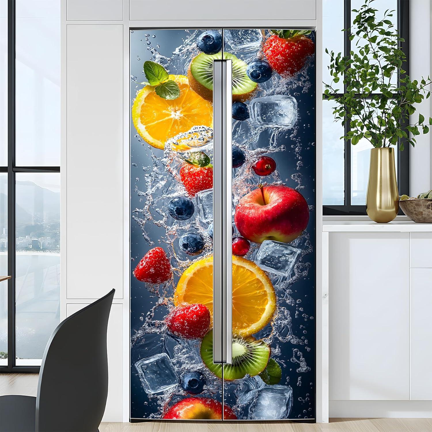 Juego de Calcomanías de Vinilo AOHMPT para Refrigerador 81.8x199.4 cm