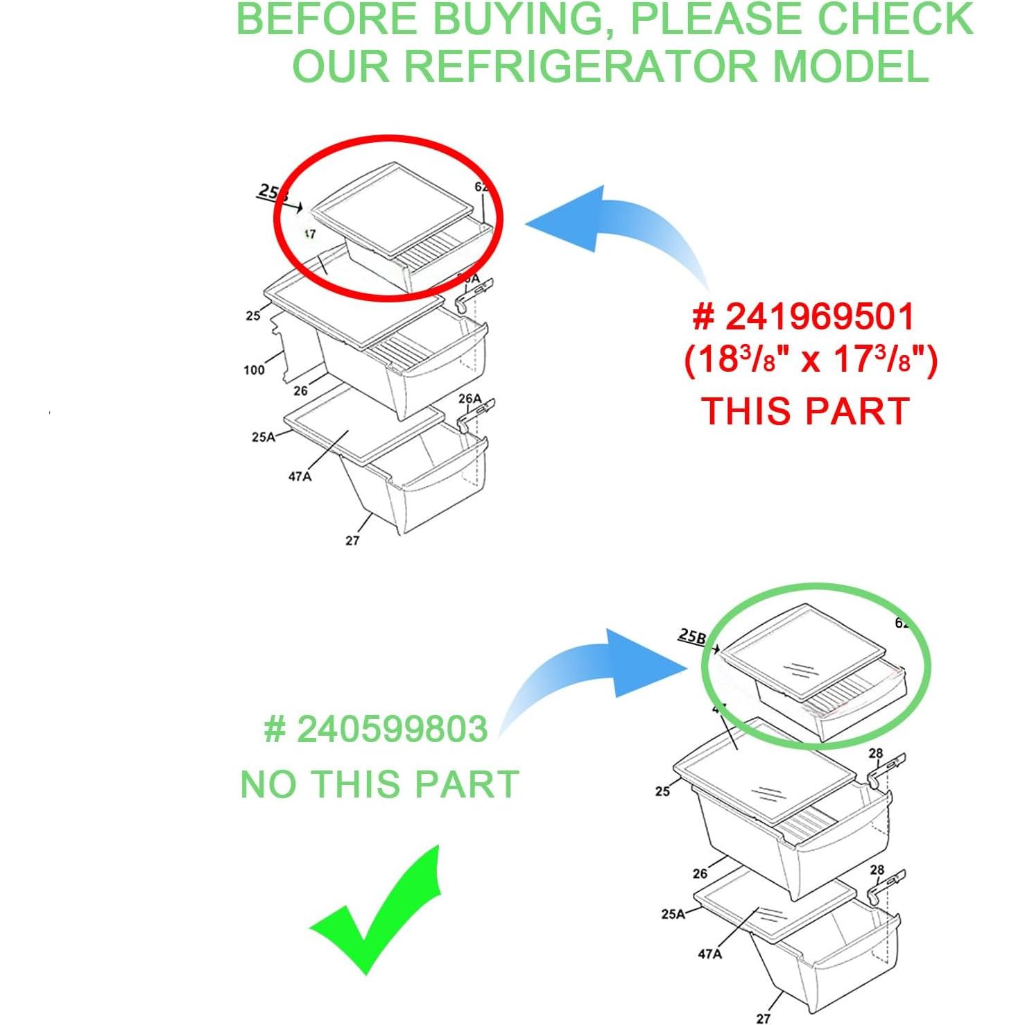 Marco de estante de refrigerador SZHY-LINK 240599803 Crisper