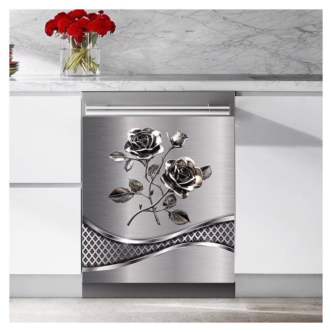 Cubierta Magnética para Lavavajillas Sticker240622 Floral 58.5x66 cm