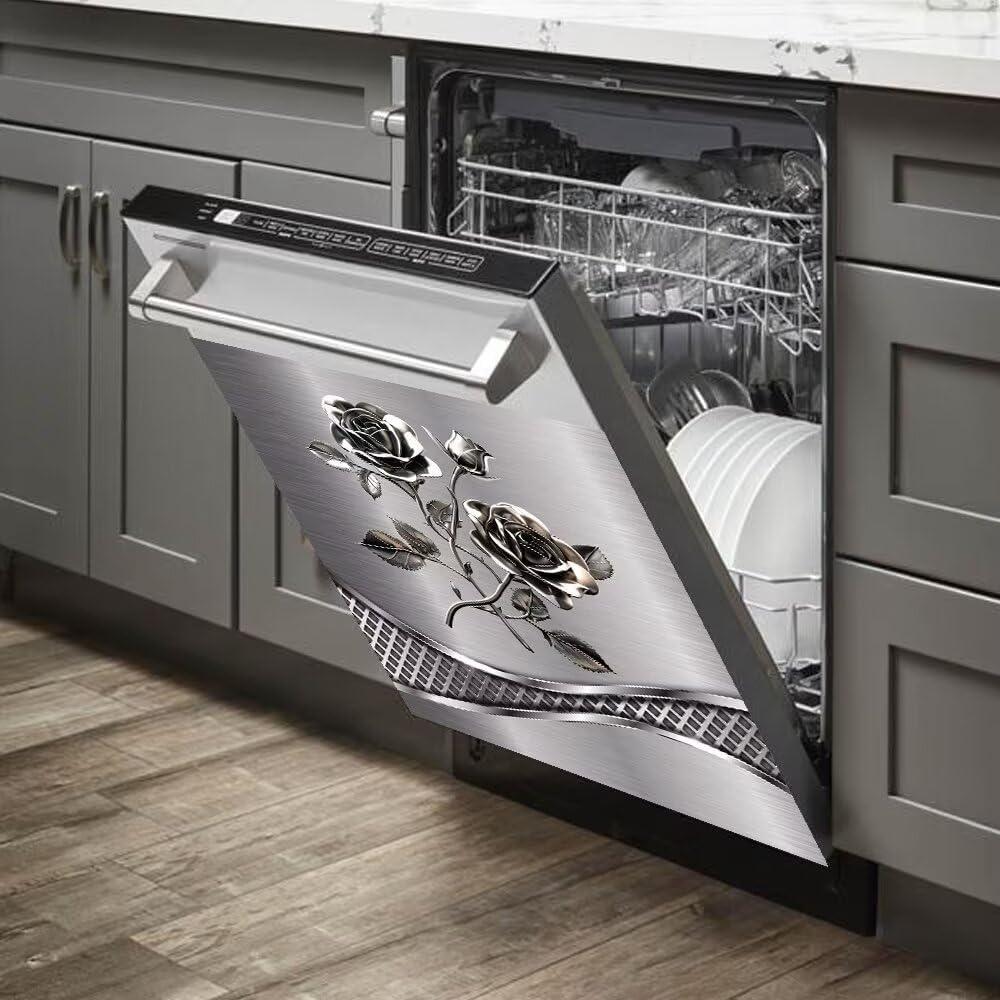 Cubierta Magnética para Lavavajillas Sticker240622 Floral 58.5x66 cm