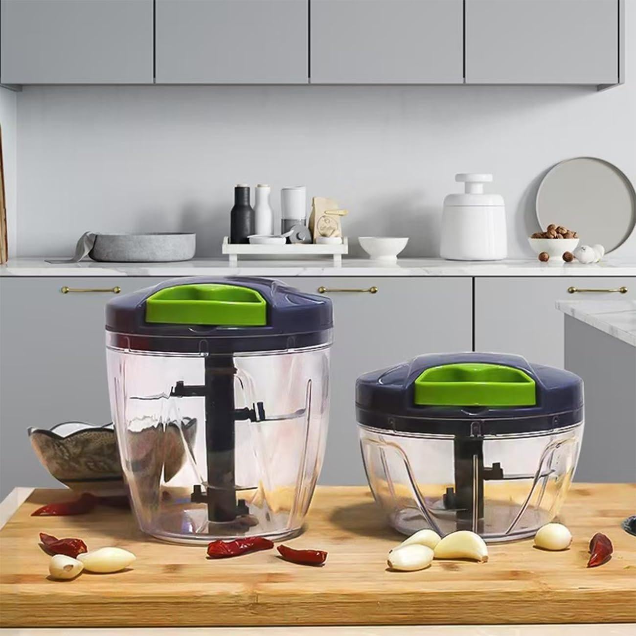 Procesador de Alimentos Manual 3JINSERDON 600ML Picador de Verduras