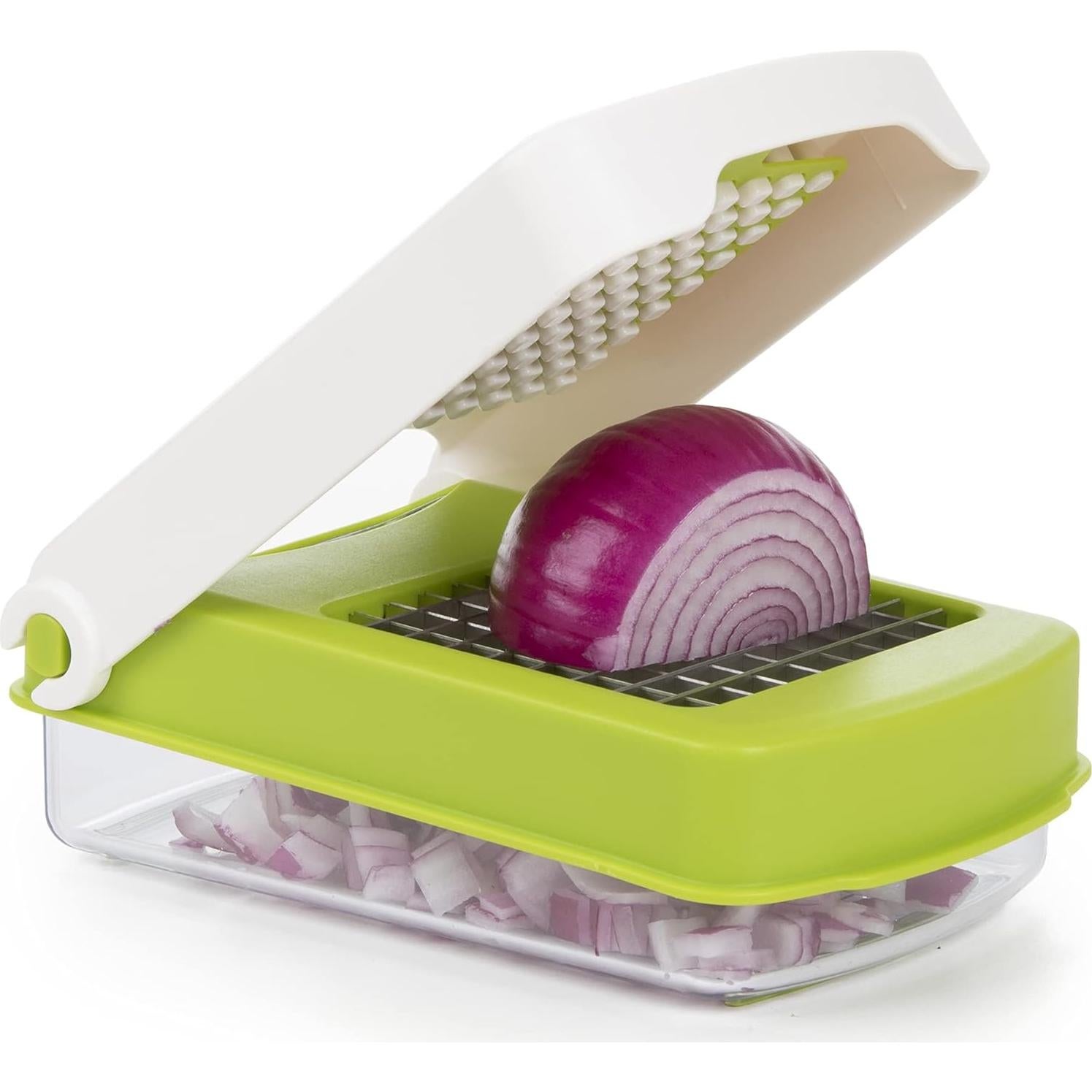 Cortador de Verduras Manual PrepWorks - Acero Inoxidable, 0.47L