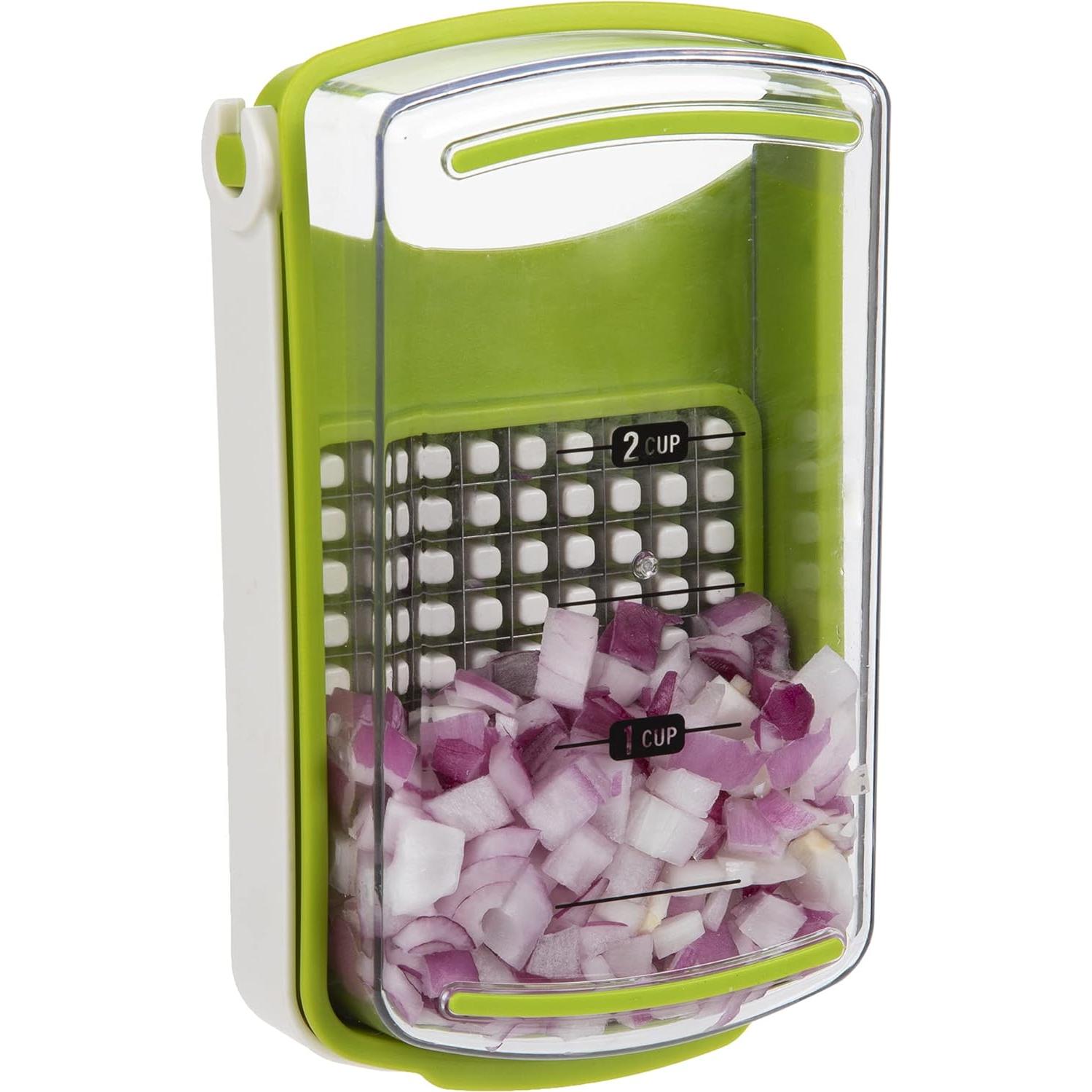 Cortador de Verduras Manual PrepWorks - Acero Inoxidable, 0.47L