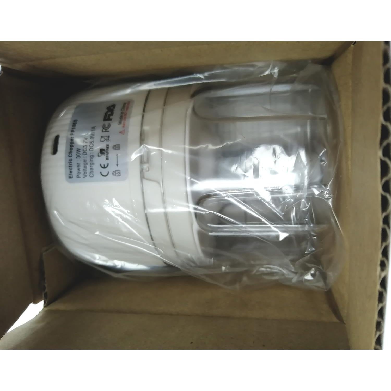 Picador de Ajo Eléctrico Espetoneer 250ml Blanco, Cargable USB