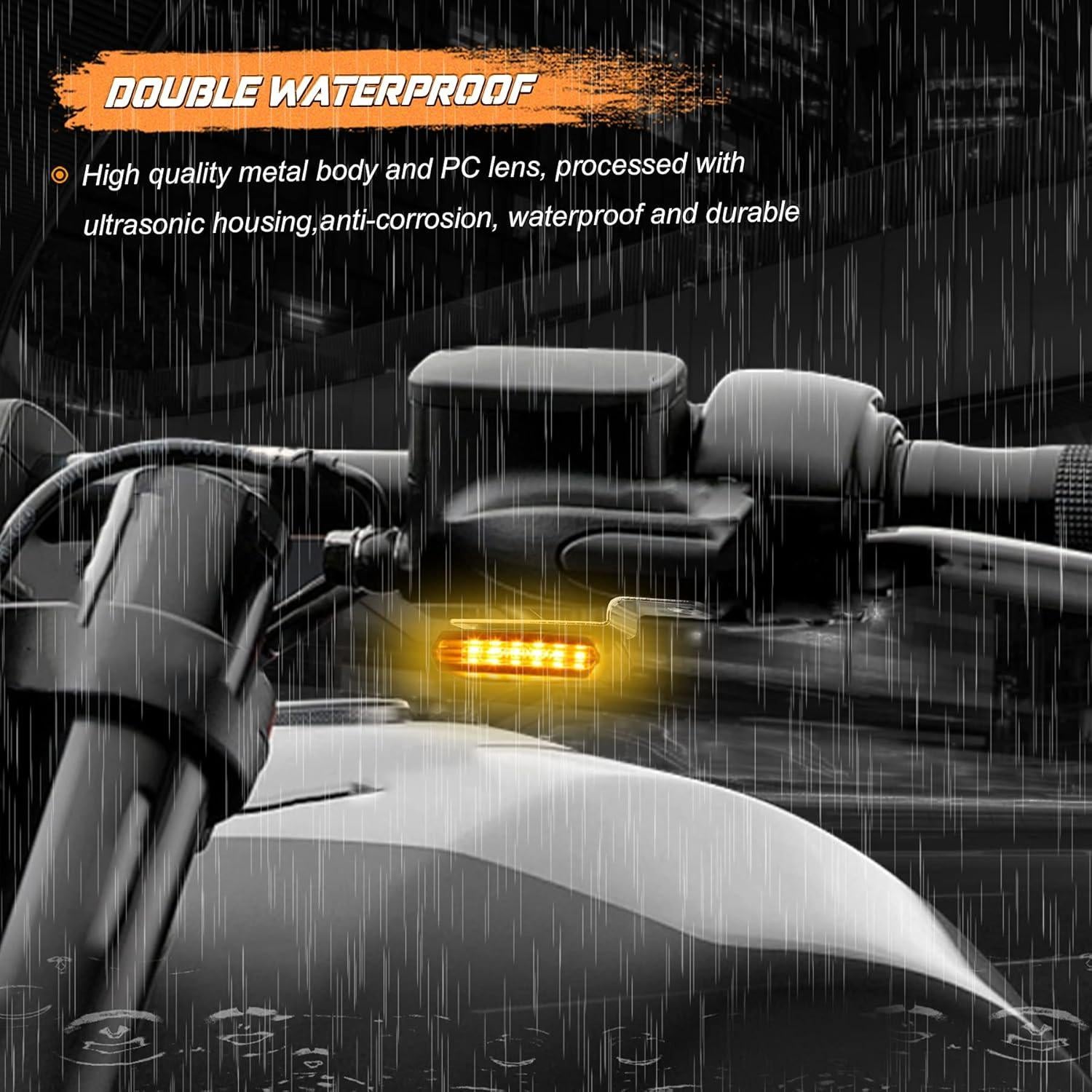 Señales de Giro LED NTHREEAUTO para Manillar de Motocicleta