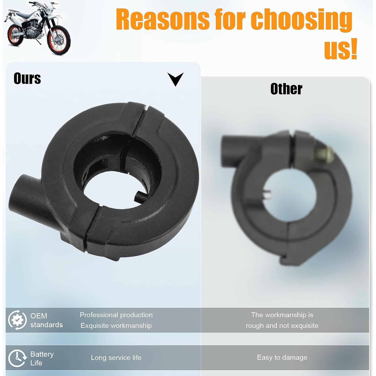 Carcasa Acelerador QAZAKY 2 Pcs 22mm para Motos 49cc-250cc