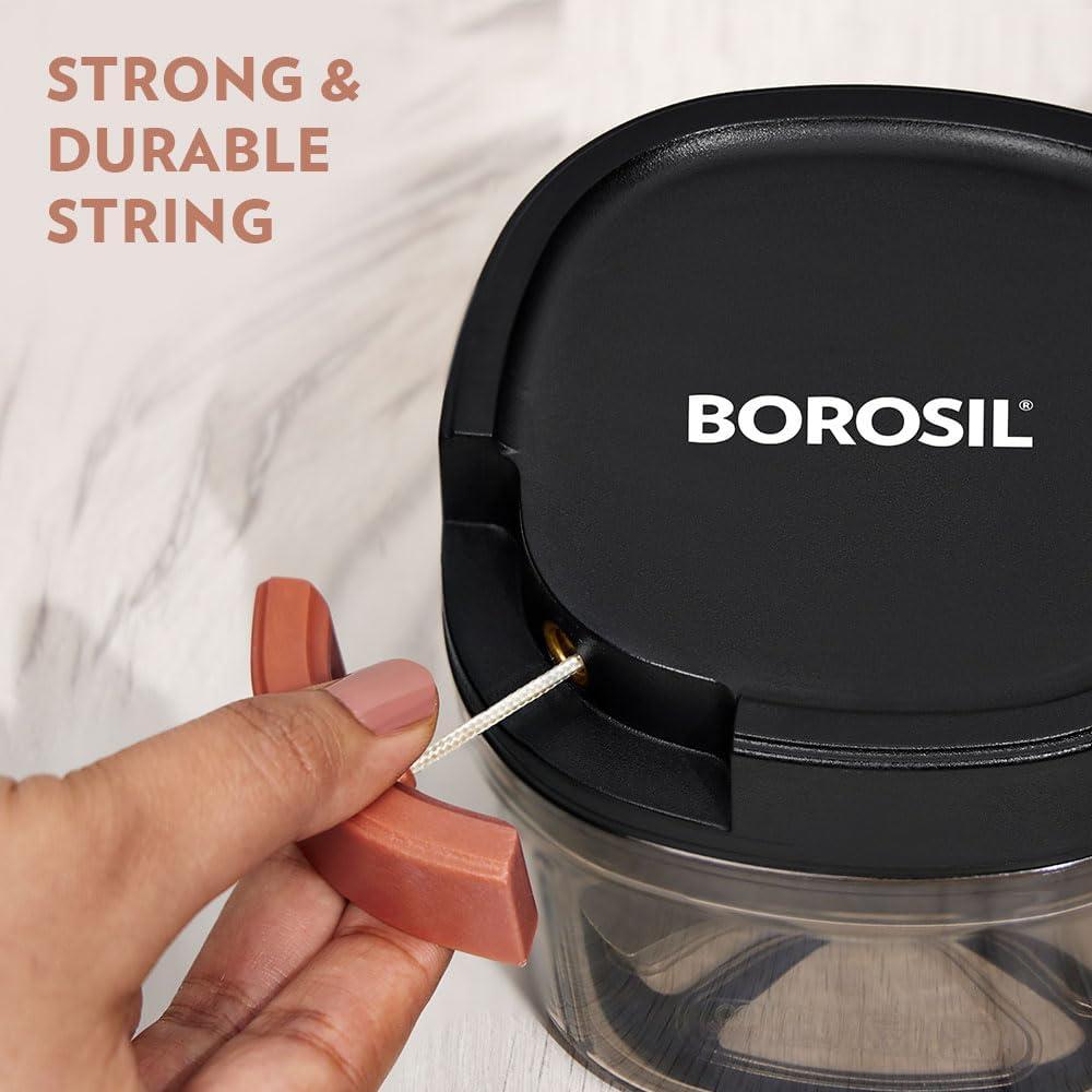 Cortador Manual Borosil EazyPull 600 ml con 3 Cuchillas