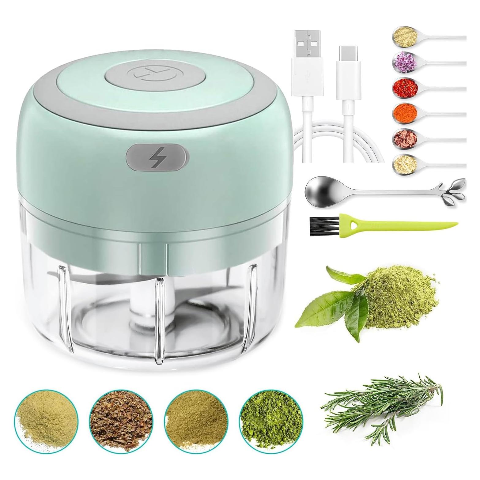 Molino de Hierbas Eléctrico ROVIGO 100ml USB Inalámbrico Verde