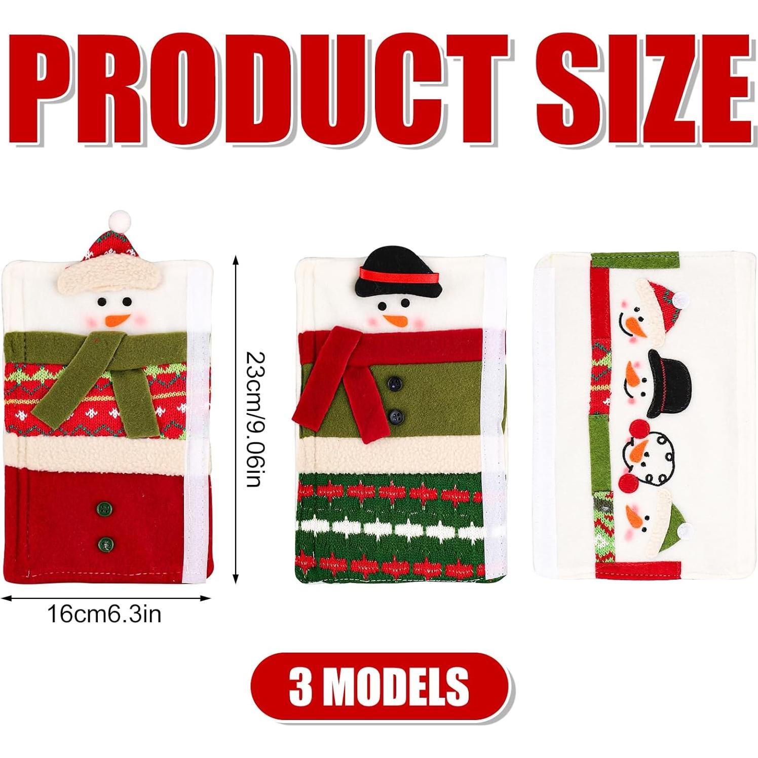 3 Fundas de Manija de Refrigerador Navidad Gosknor 23x16cm