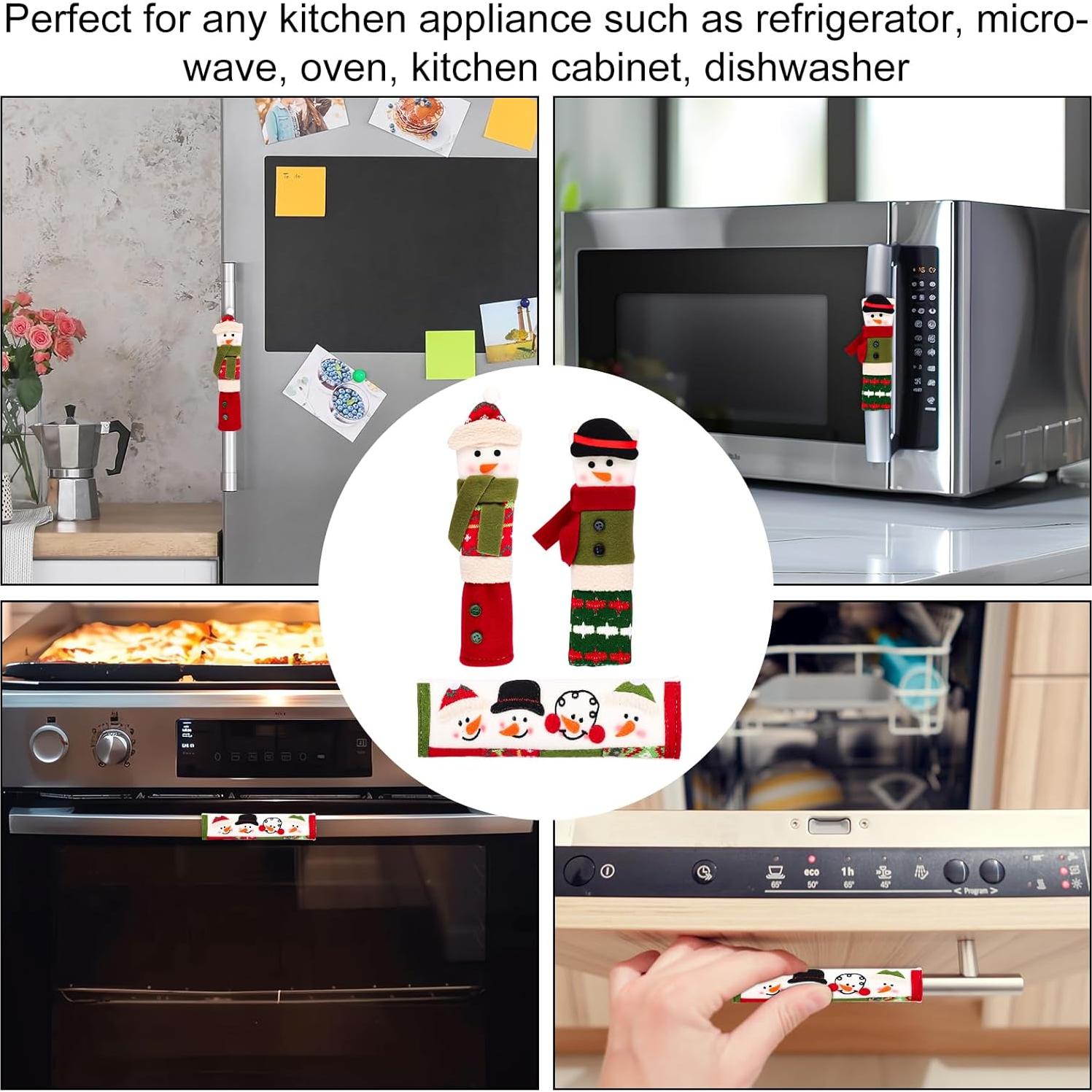 3 Fundas de Manija de Refrigerador Navidad Gosknor 23x16cm