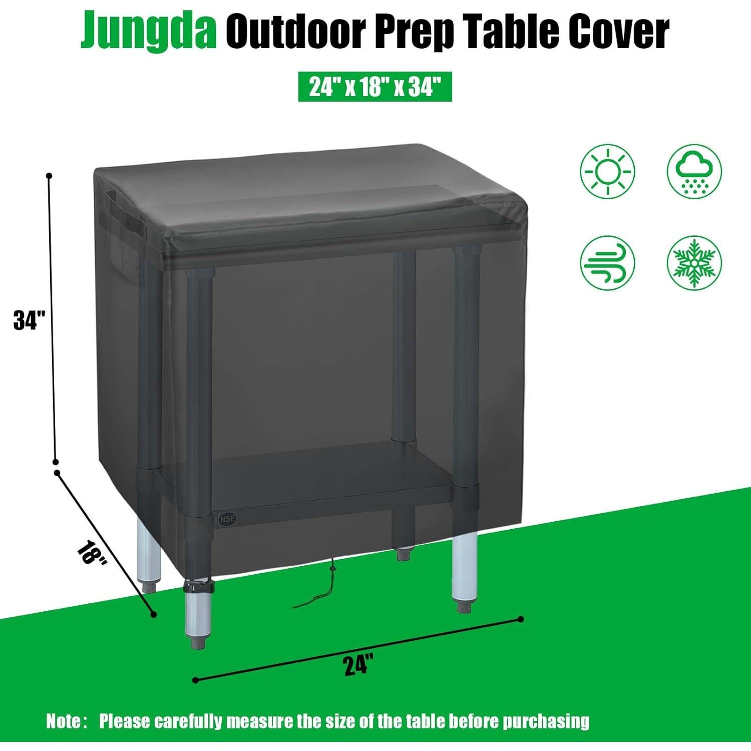 Cubierta de Mesa de Preparación Exterior Jungda 61x46 cm Impermeable