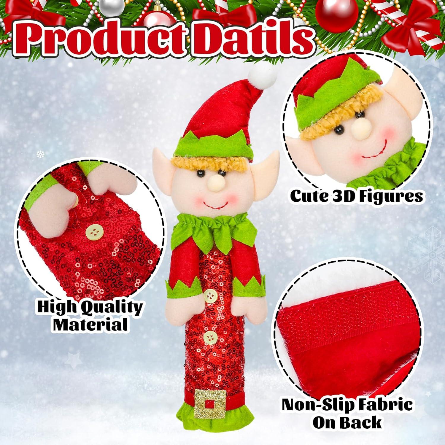 Cubiertas de Manijas de Refrigerador Navidad JarThena, Juego de 3