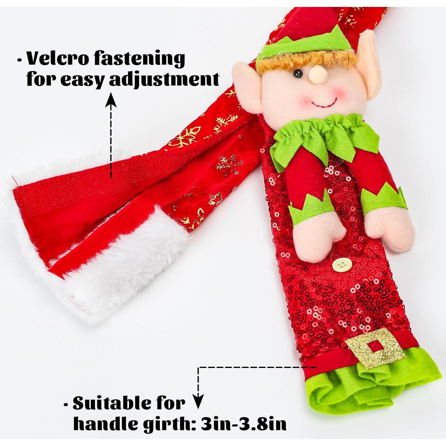 Cubiertas de Manijas de Refrigerador Navidad JarThena, Juego de 3