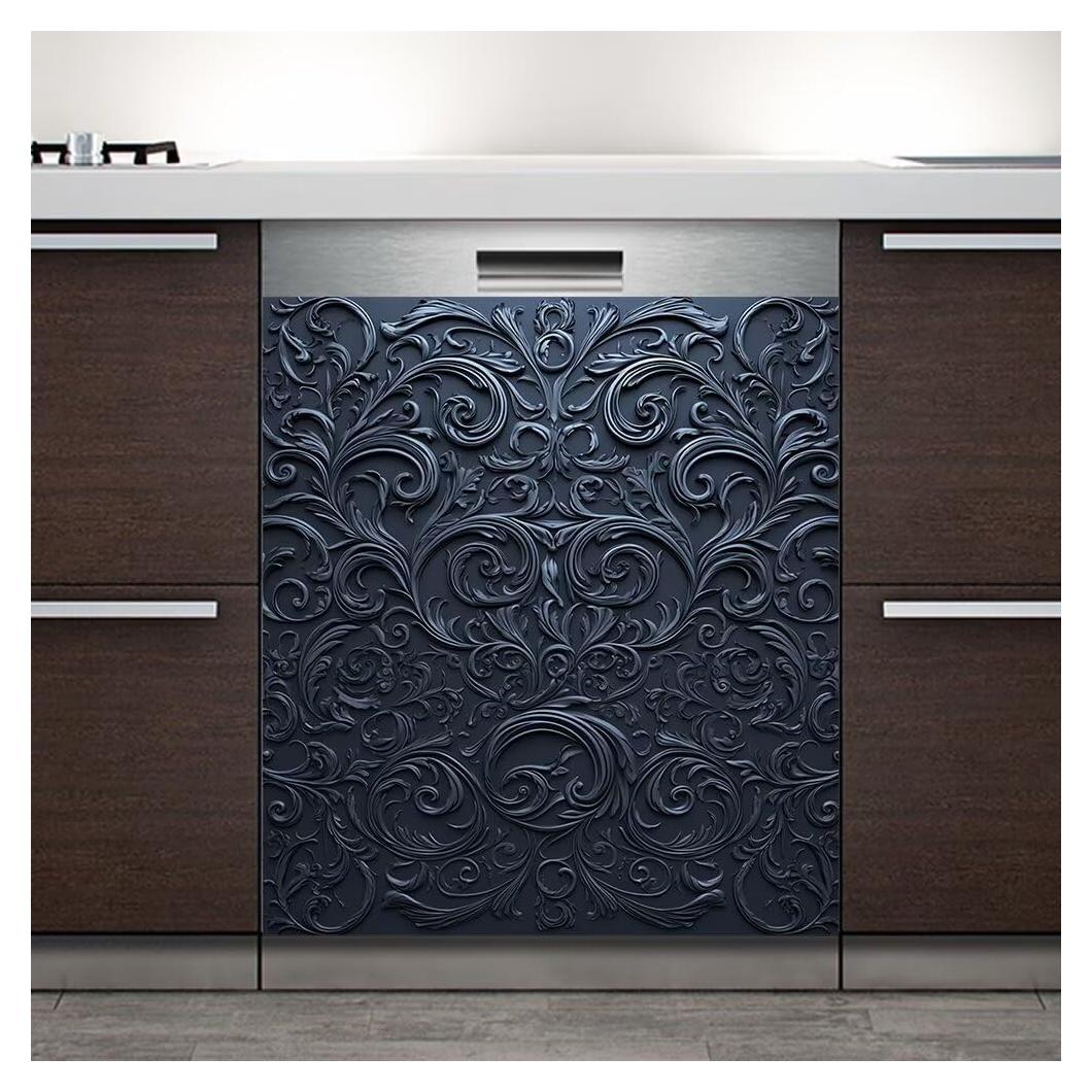 Pegatina Magnética para Lavavajillas Genérico Flores Talladas 58.5x66cm