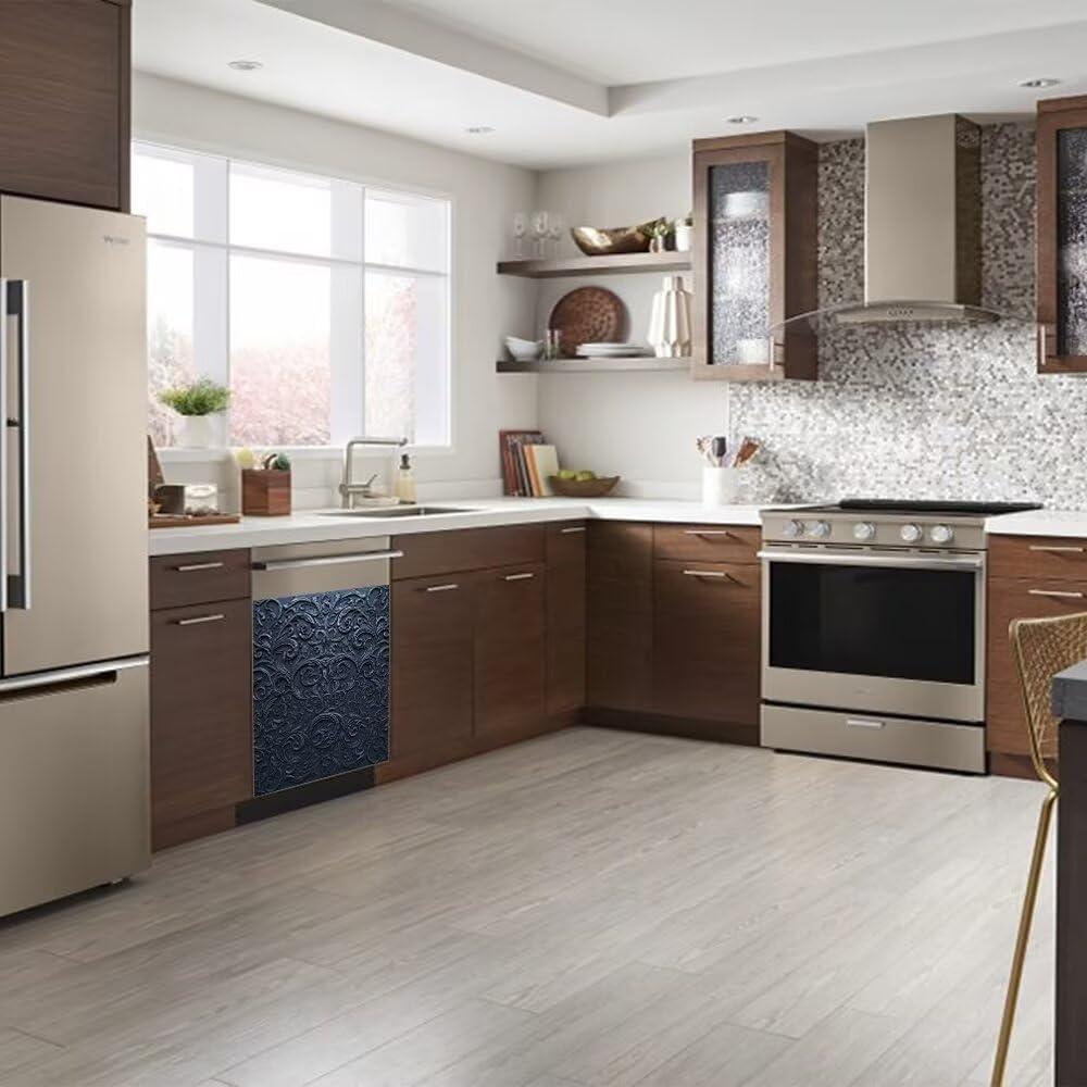 Pegatina Magnética para Lavavajillas Genérico Flores Talladas 58.5x66cm