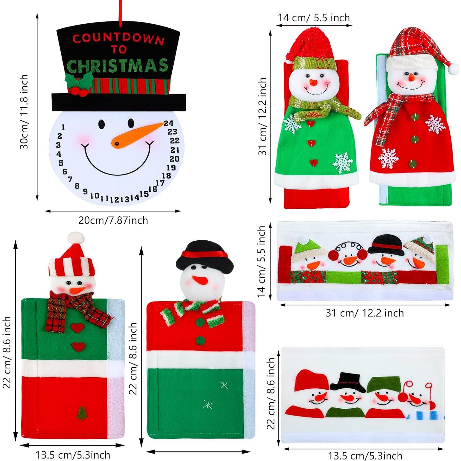 Conjunto de 7 Cubiertas de Manija de Navidad Gejoy