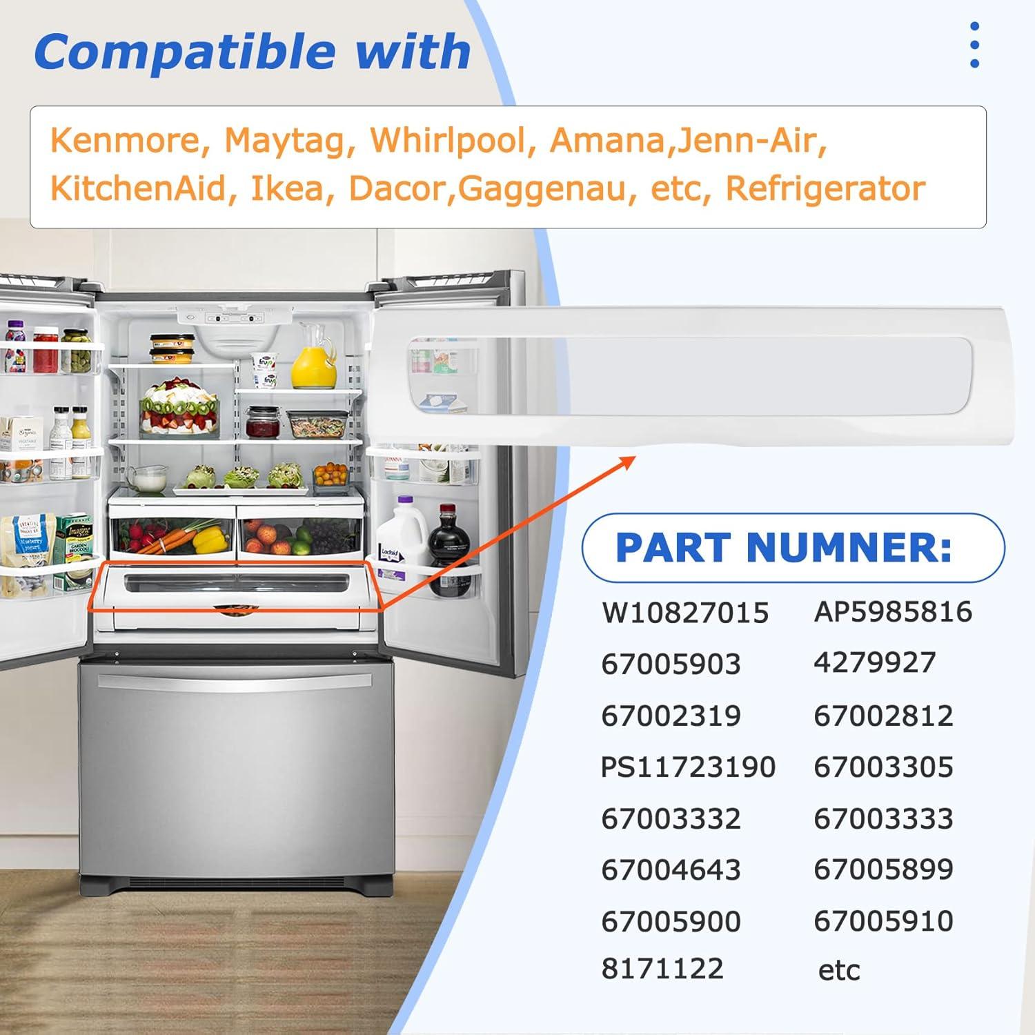 Cubierta de Puerta del Cajón de Despensa W10827015 Compatible