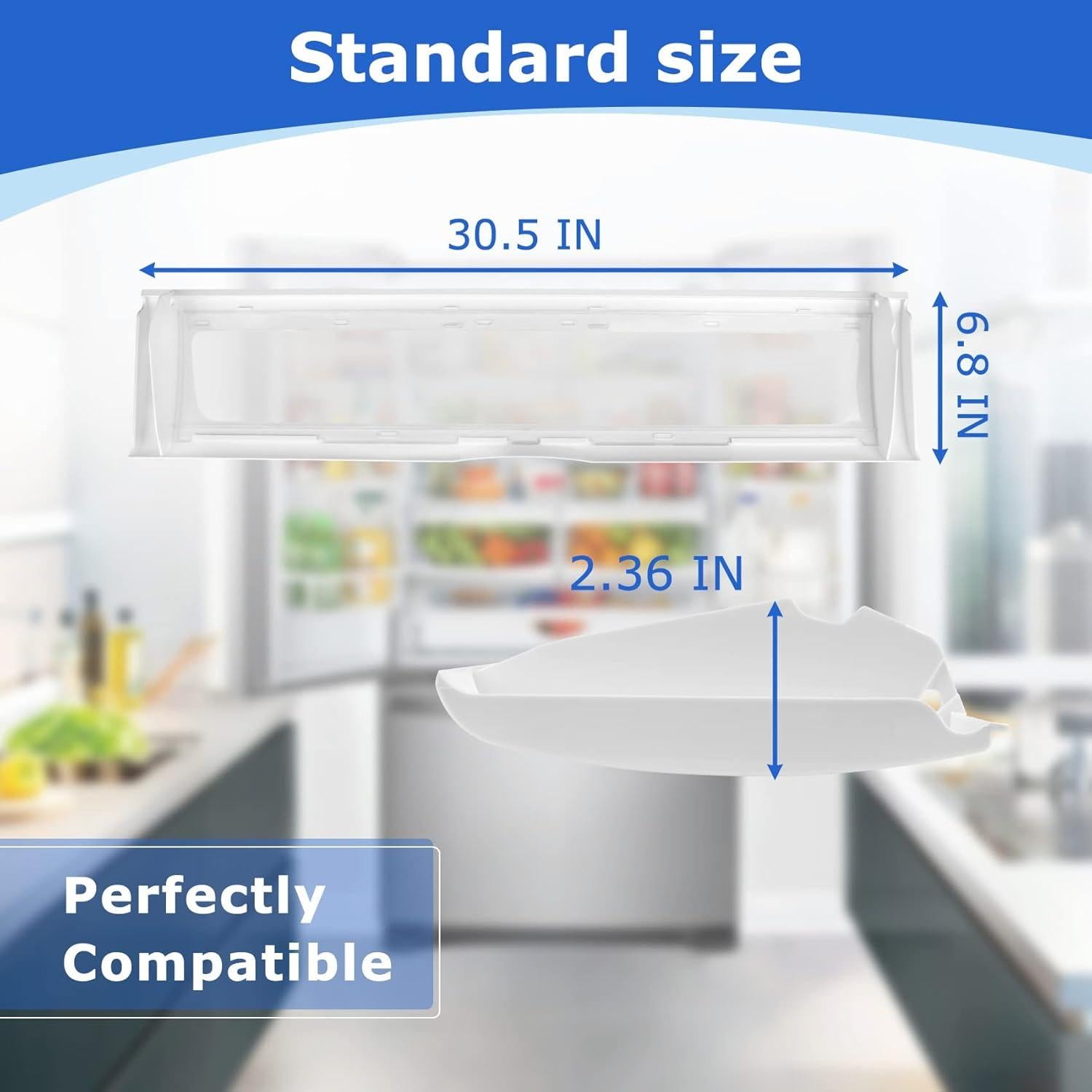 Cubierta de Puerta del Cajón de Despensa W10827015 Compatible