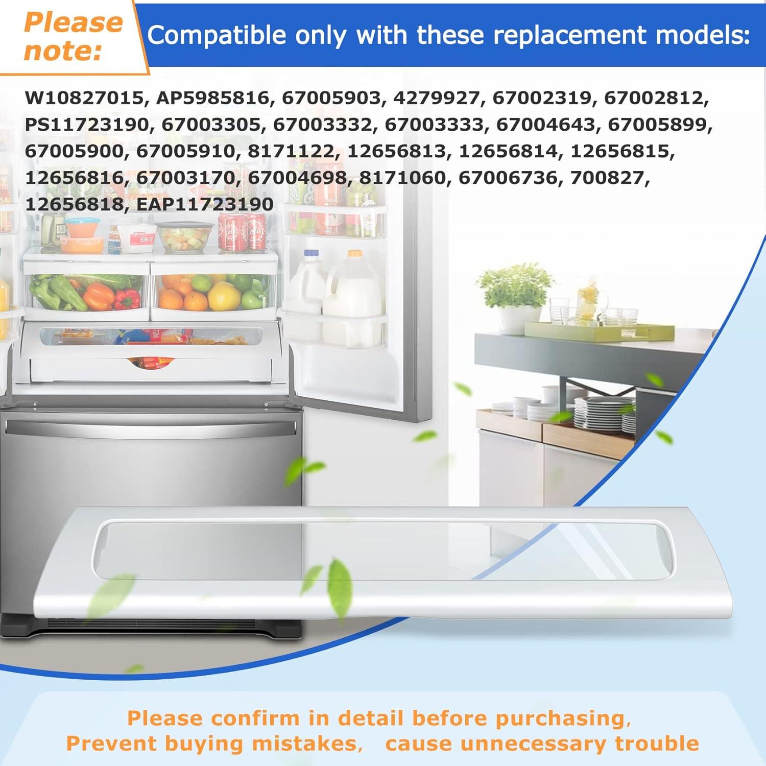 Cubierta de Puerta del Cajón de Despensa W10827015 Compatible