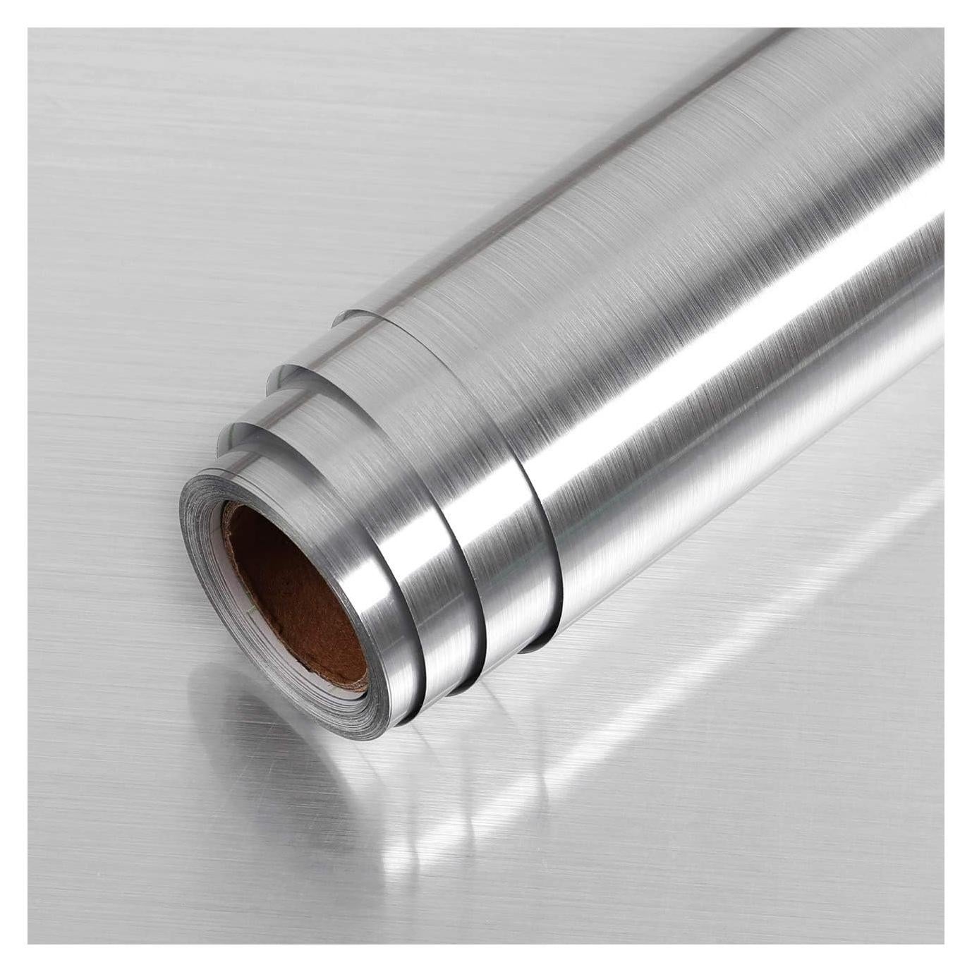 Papel Contacto Autoadhesivo LaCheery Acero Inoxidable 36x4.88m