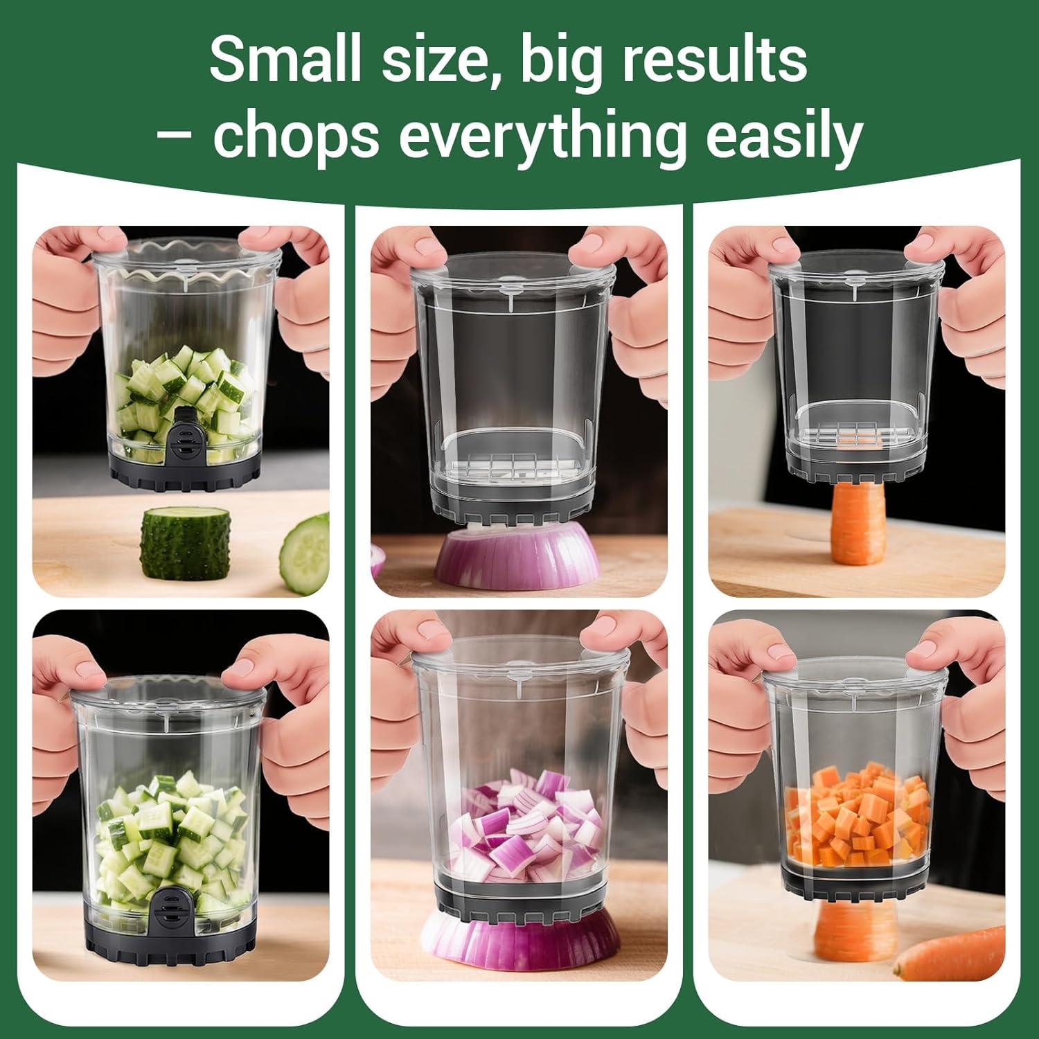 Cortador de Verduras LIVSGNISTA Mini Picador de Alimentos Negro