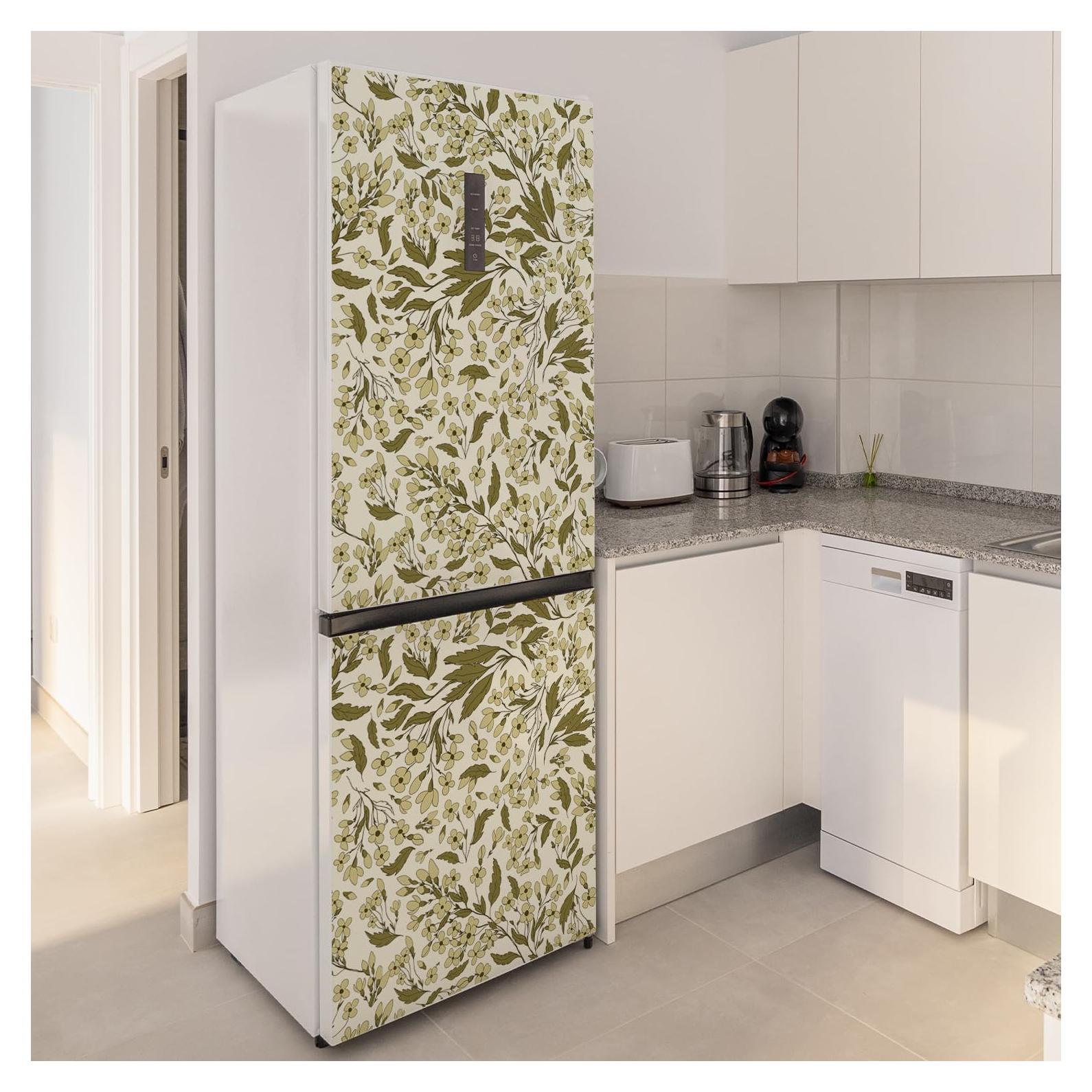 Mural Autoadhesivo para Refrigerador Funlife Floral 56x163cm