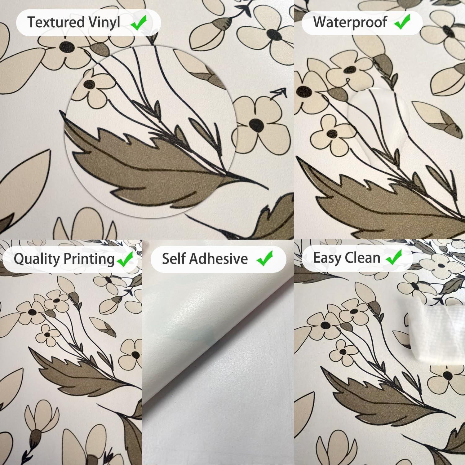 Mural Autoadhesivo para Refrigerador Funlife Floral 56x163cm